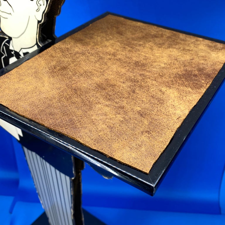 Vintage Pedestal Dumbwaiter Or Key Stand In The Shape Of A Butler