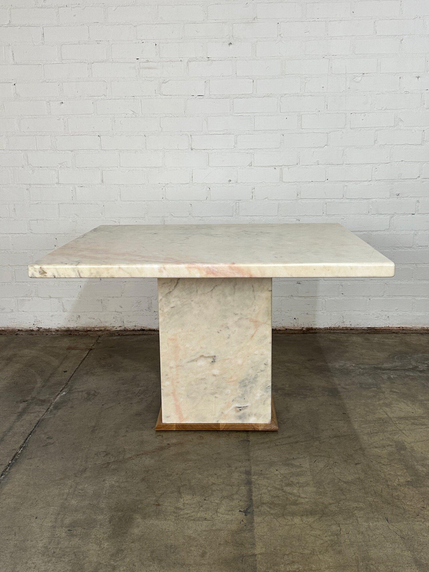Late 20th Century Vintage pedestal marble dining table