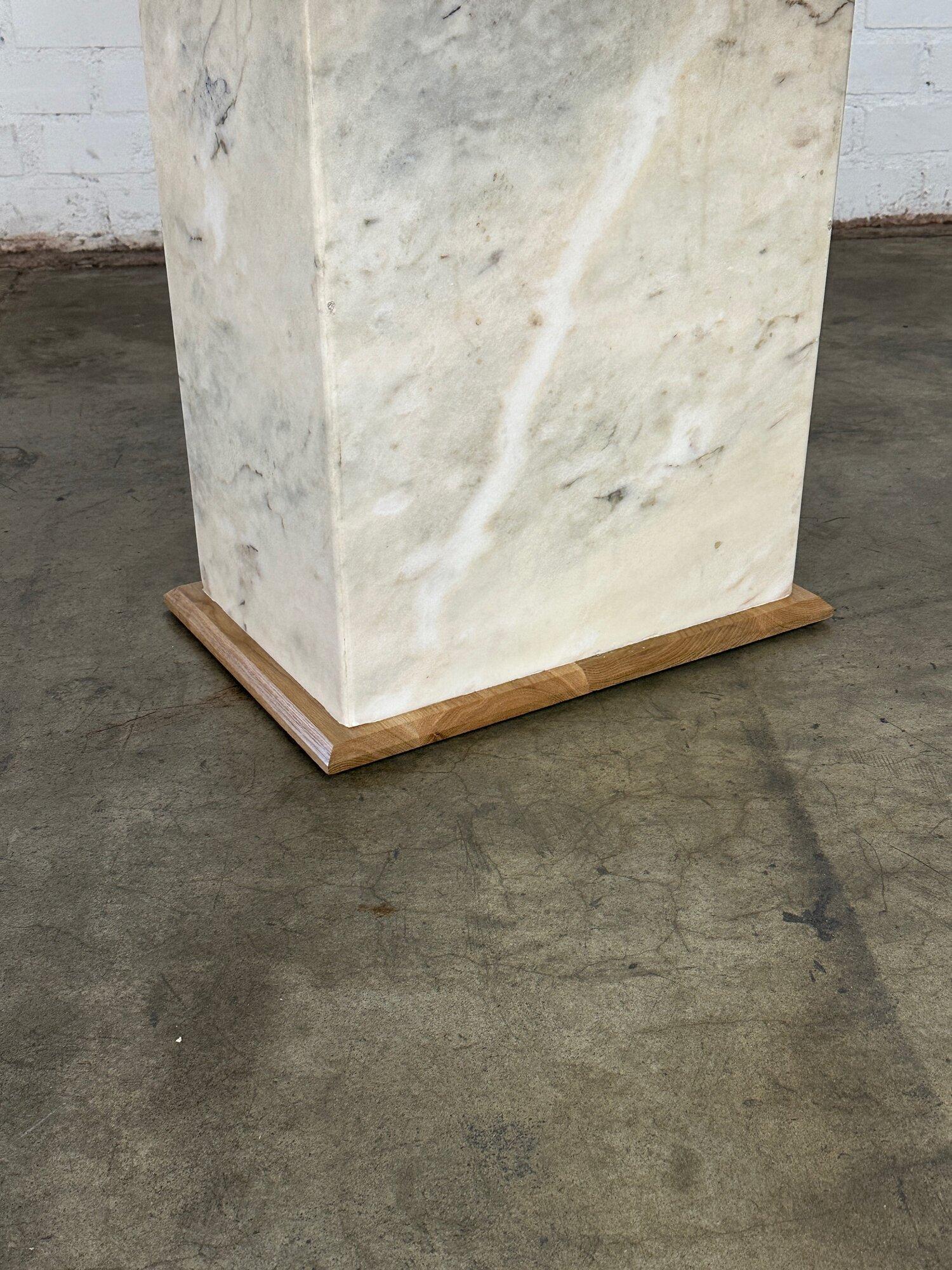 Vintage pedestal marble dining table 1