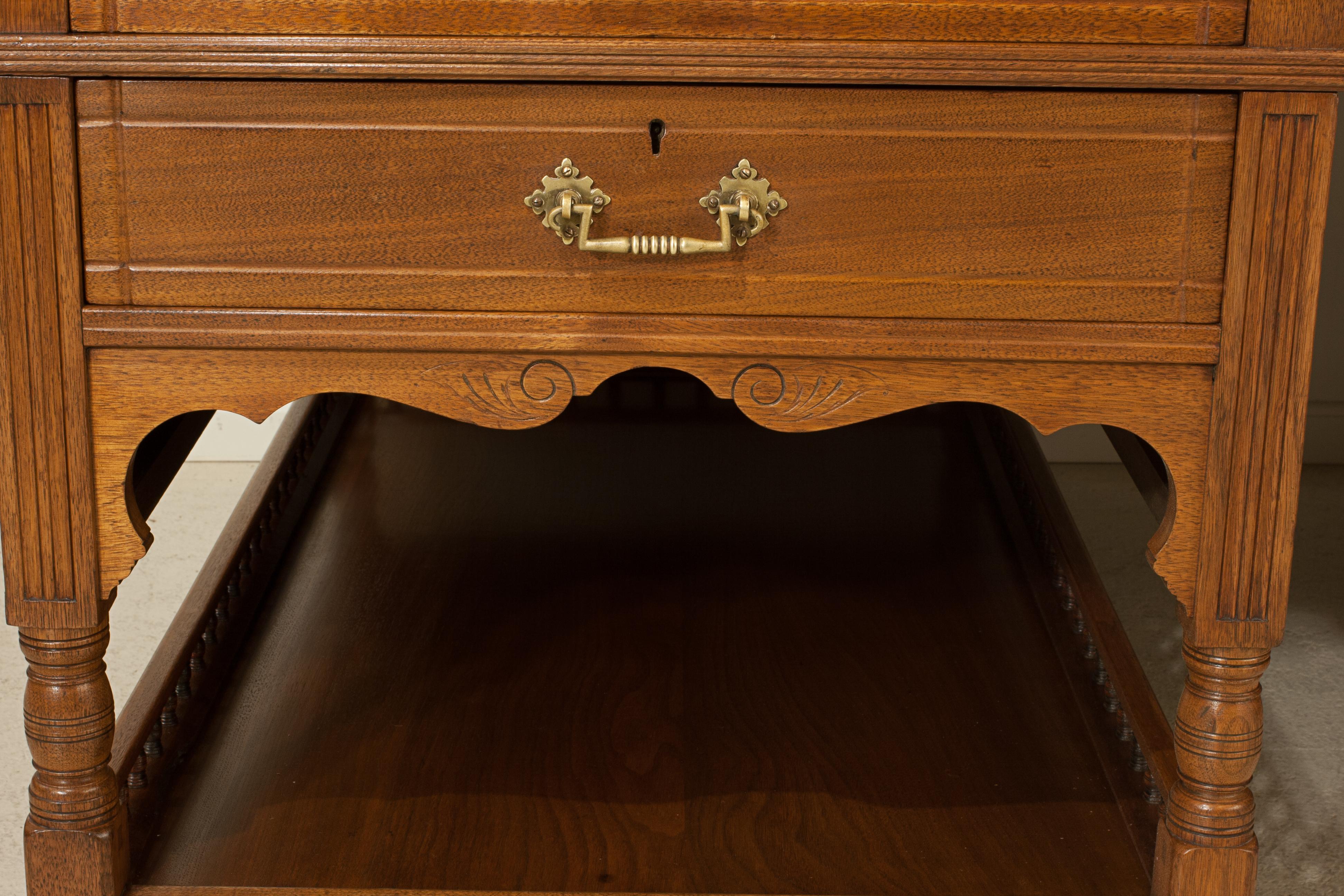Vintage Pedestal Partners Desk For Sale 8