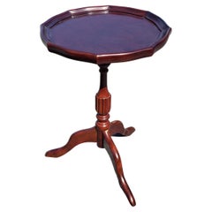 Vintage Pedestal Tripod Mahogany Side Table