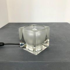 Vintage Peill & Putzler Frosted Ice Cube Glass Lamp, Germany, 1970s