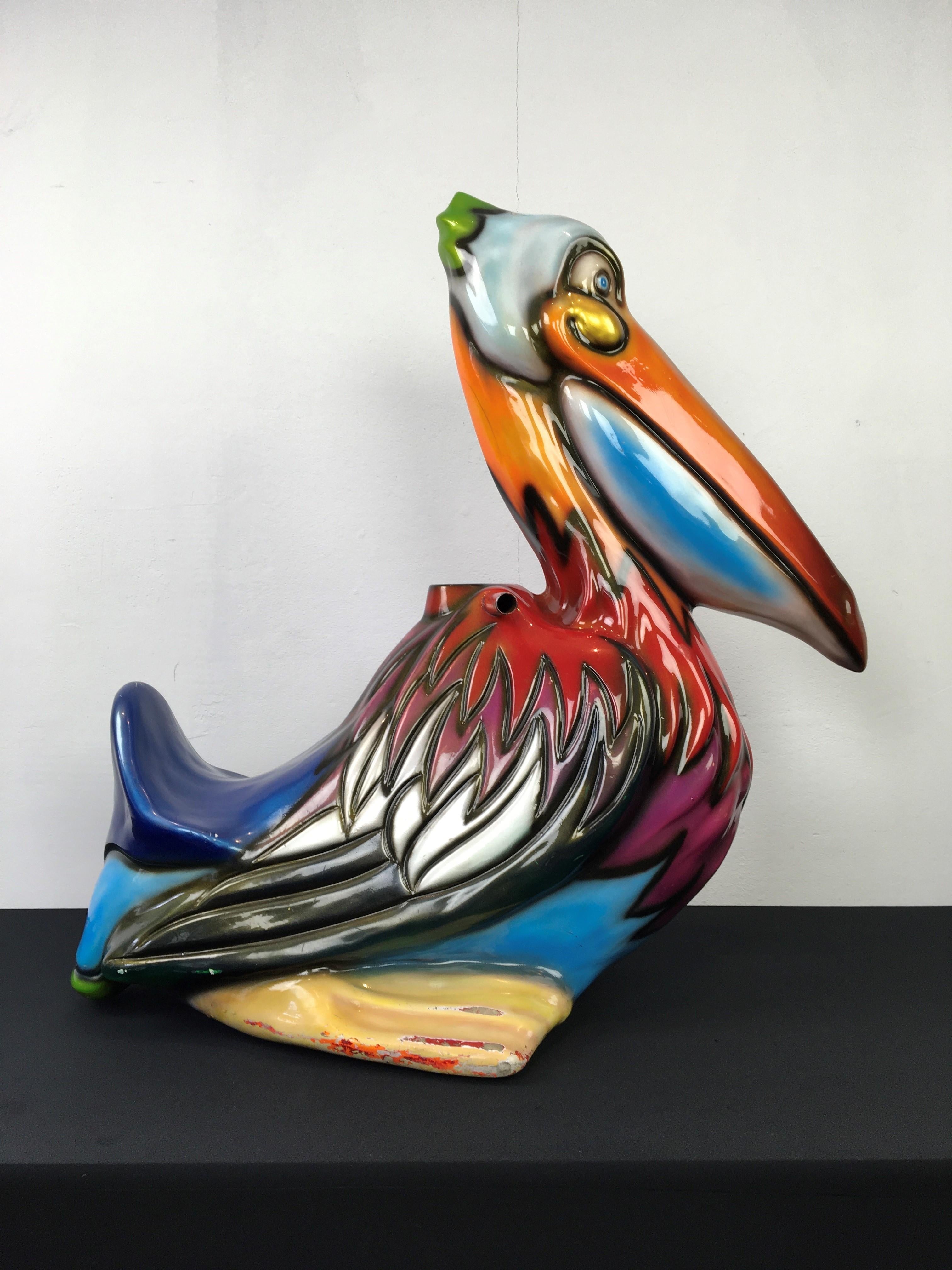 Vintage Pelican Bird Figure , Pelican Statue  2
