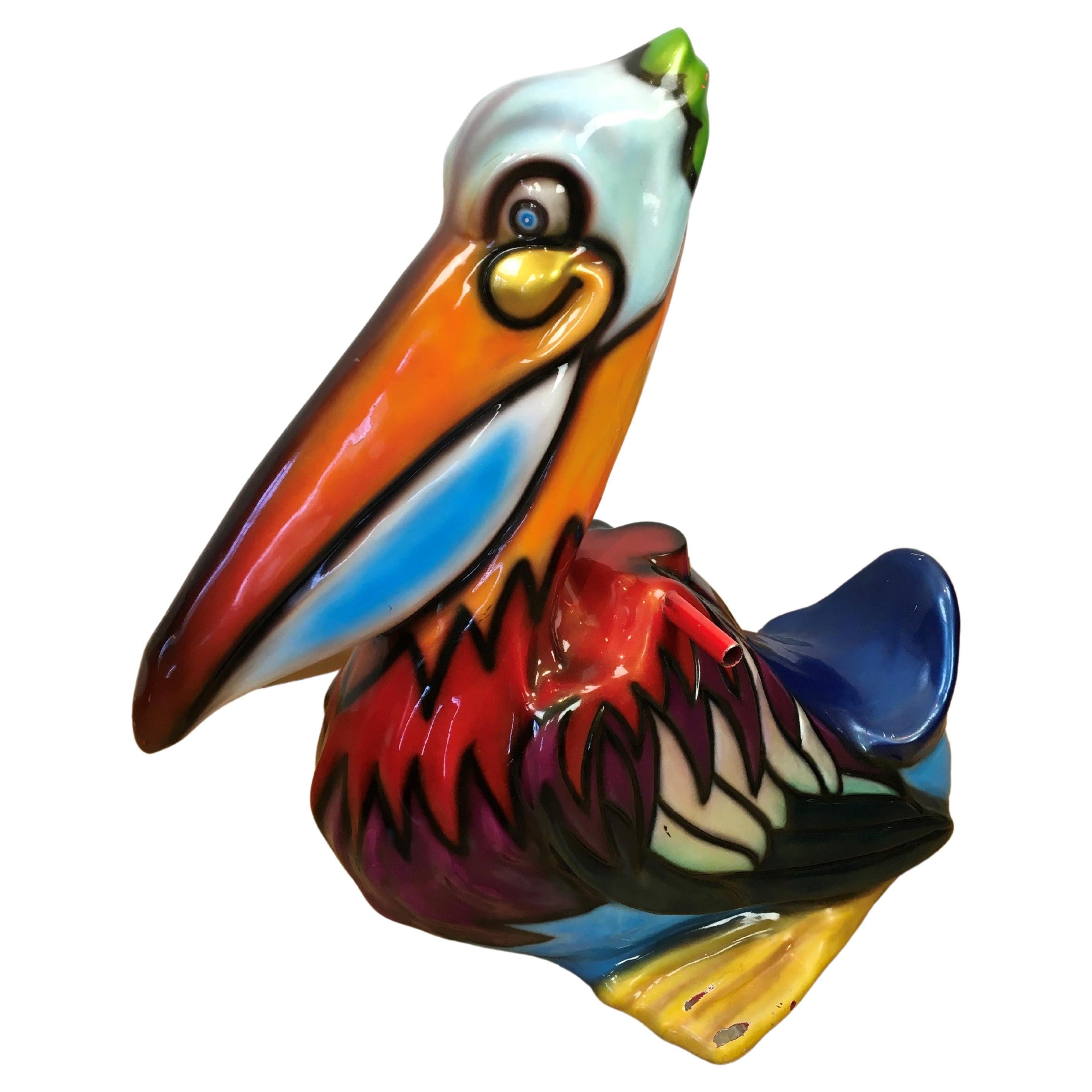 Vintage Pelican Bird Figure , Pelican Statue 