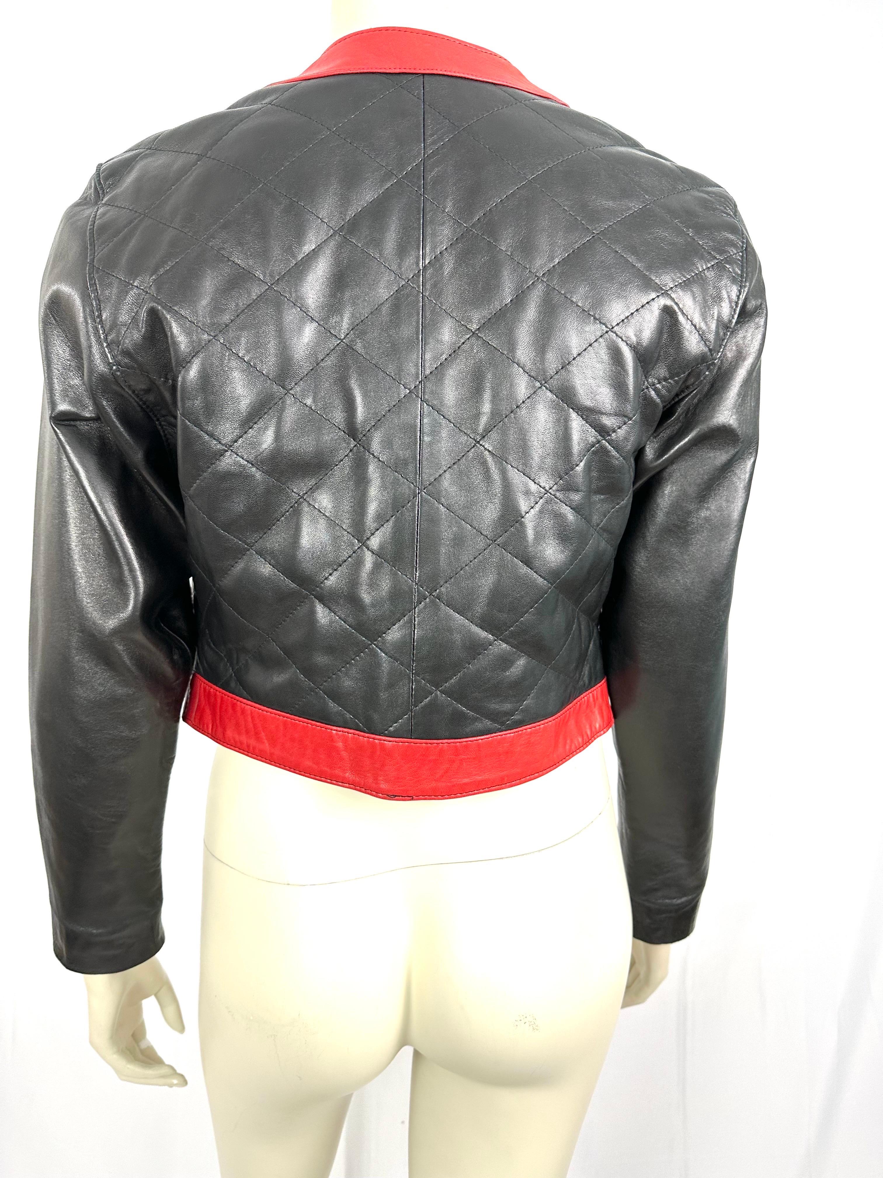 Vintage Pellessimo lamb leather jacket In Good Condition For Sale In L'ESCALA, ES