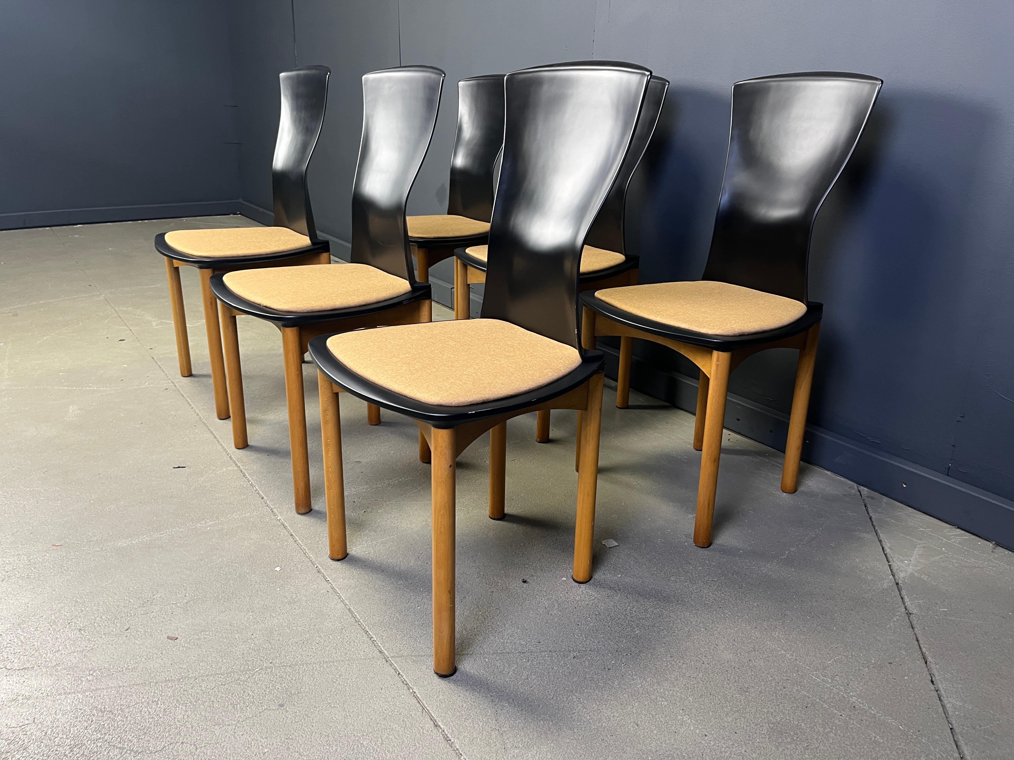 Vintage Pelope Esszimmerstühle von Francesco Binfarè für Cassina, 1990er Jahre im Angebot 4
