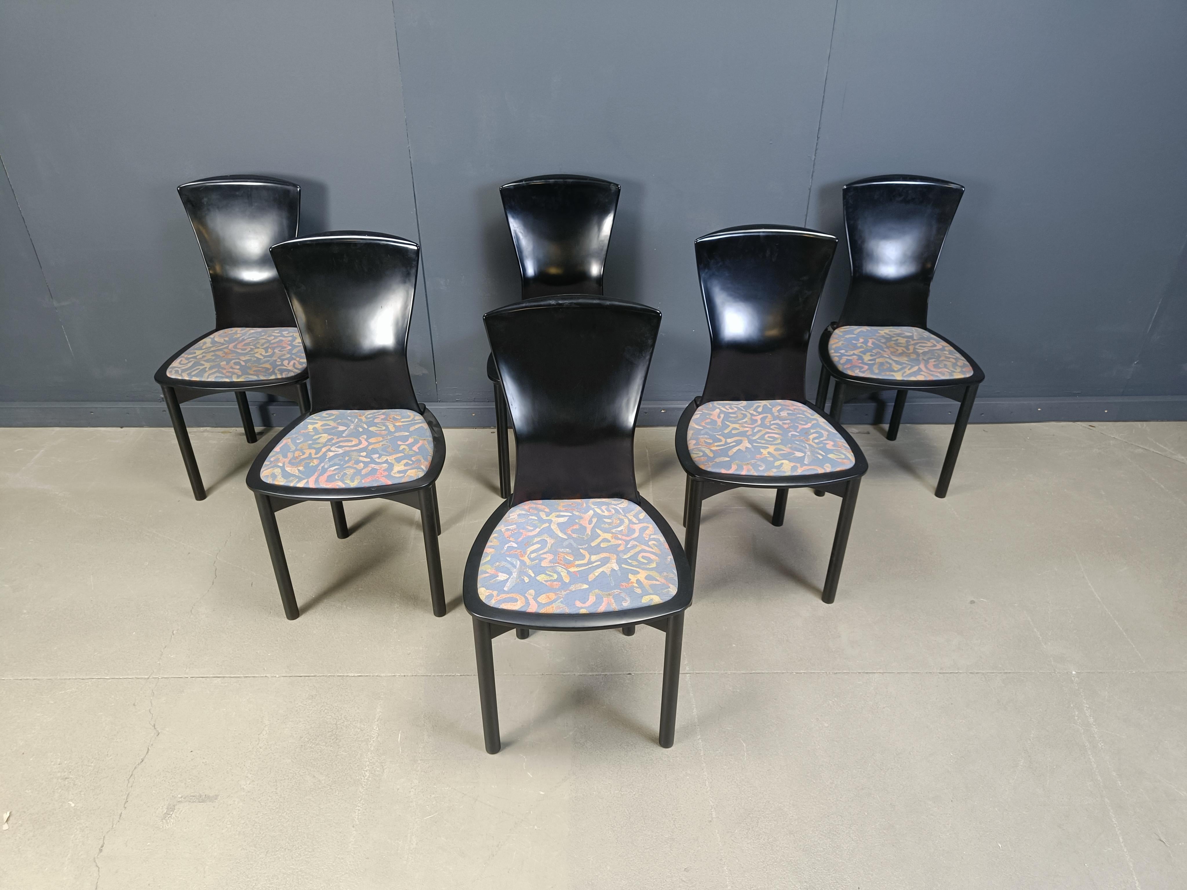 Vintage Pelope Esszimmerstühle von Francesco Binfarè für Cassina, 1990er Jahre im Angebot 5