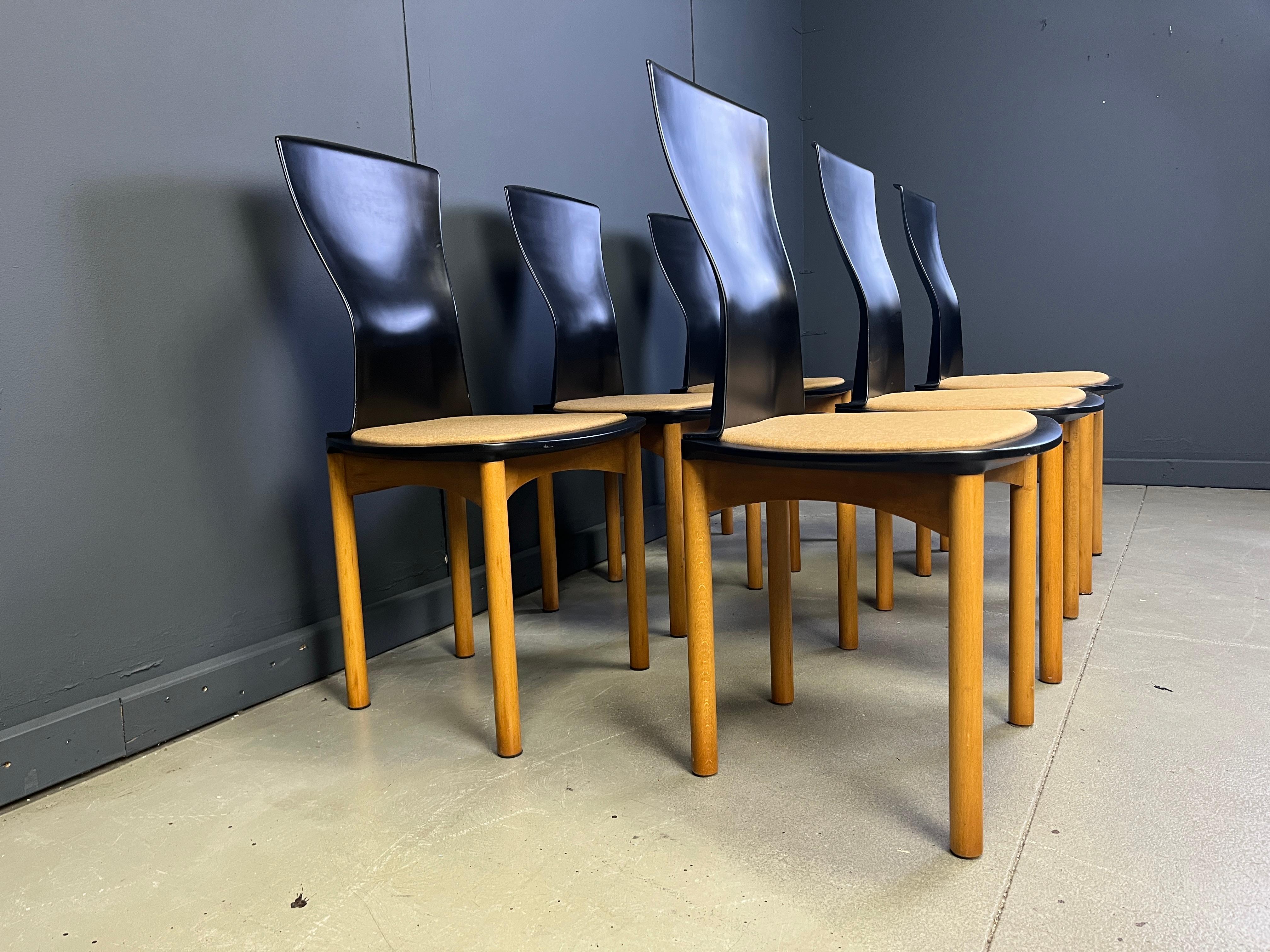 Vintage Pelope Esszimmerstühle von Francesco Binfarè für Cassina, 1990er Jahre im Angebot 5