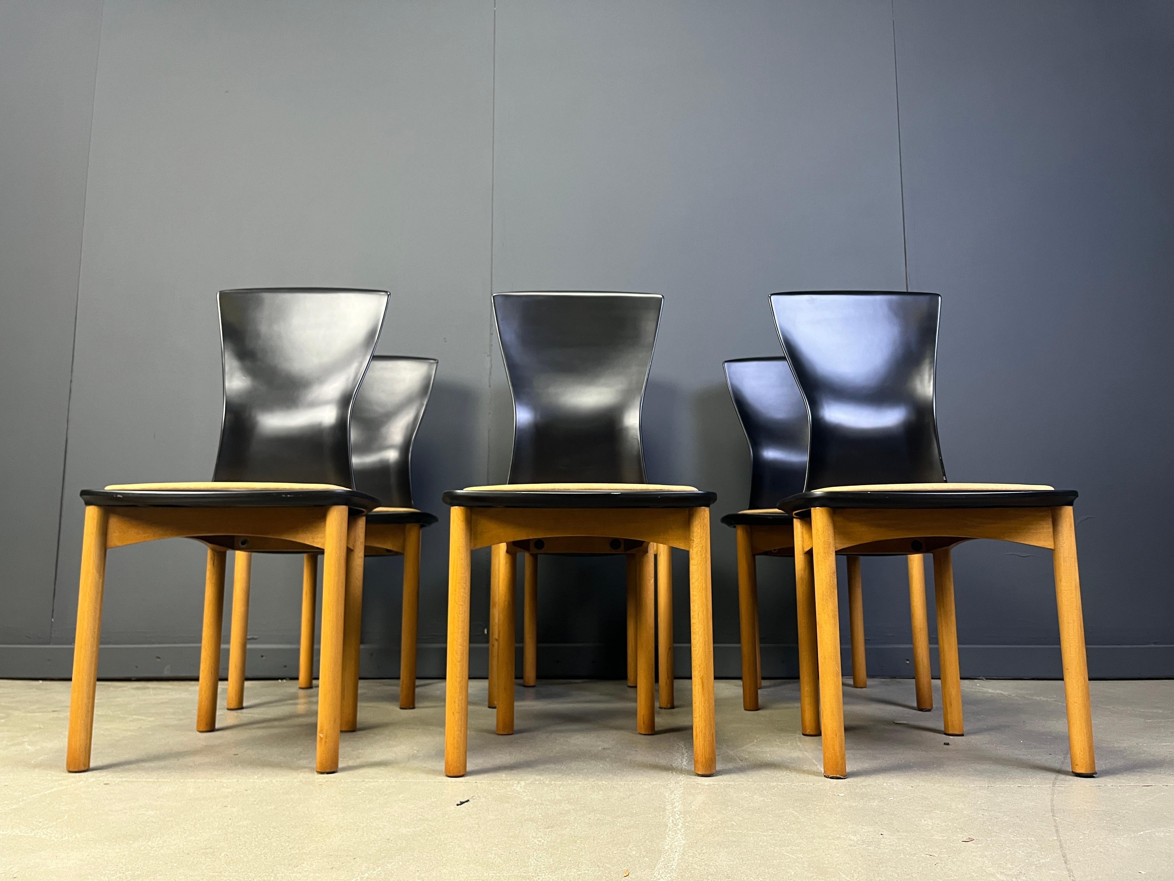 Vintage Pelope Esszimmerstühle von Francesco Binfarè für Cassina, 1990er Jahre im Angebot 8