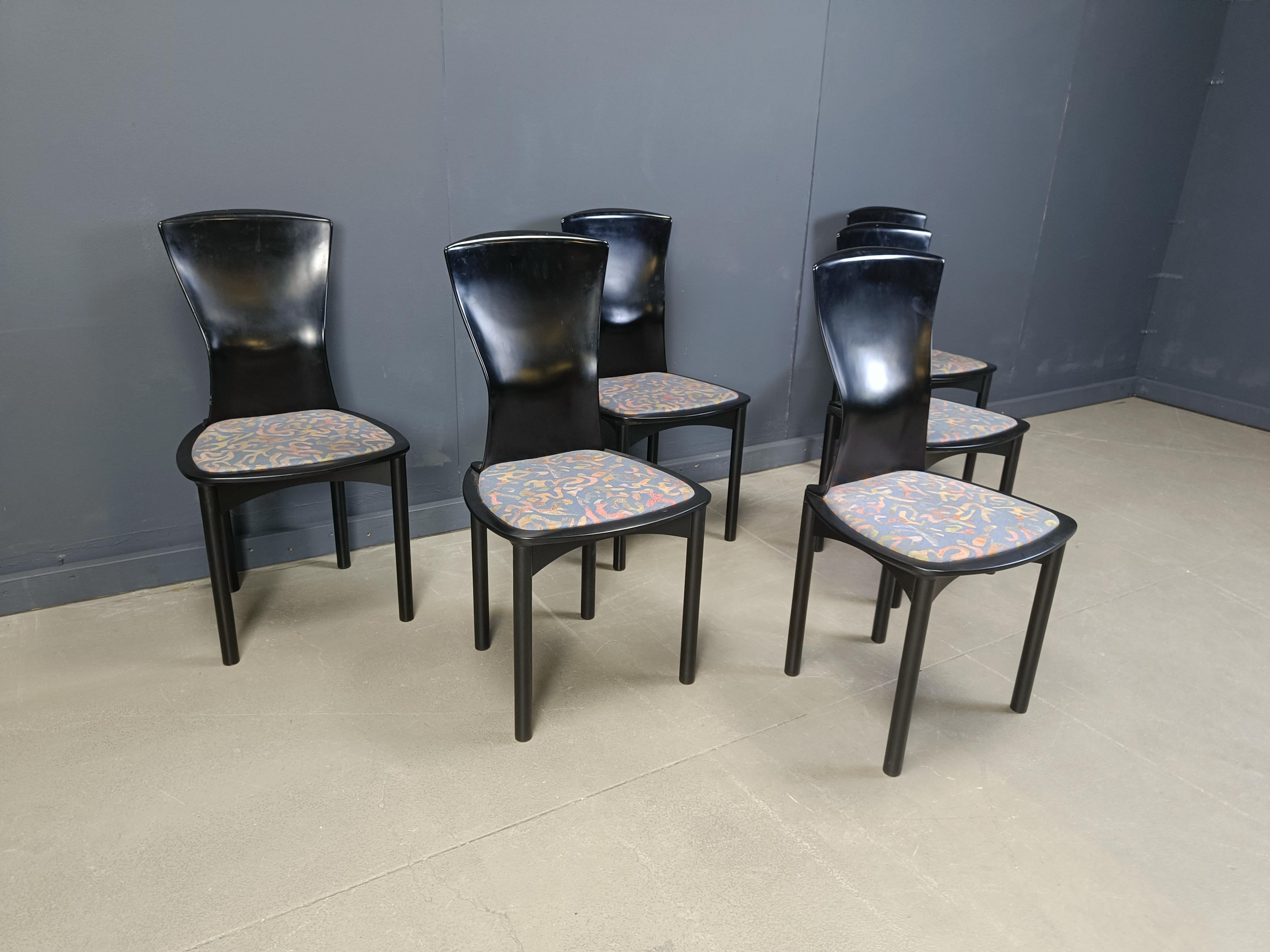 Vintage Pelope Esszimmerstühle von Francesco Binfarè für Cassina, 1990er Jahre im Angebot 1