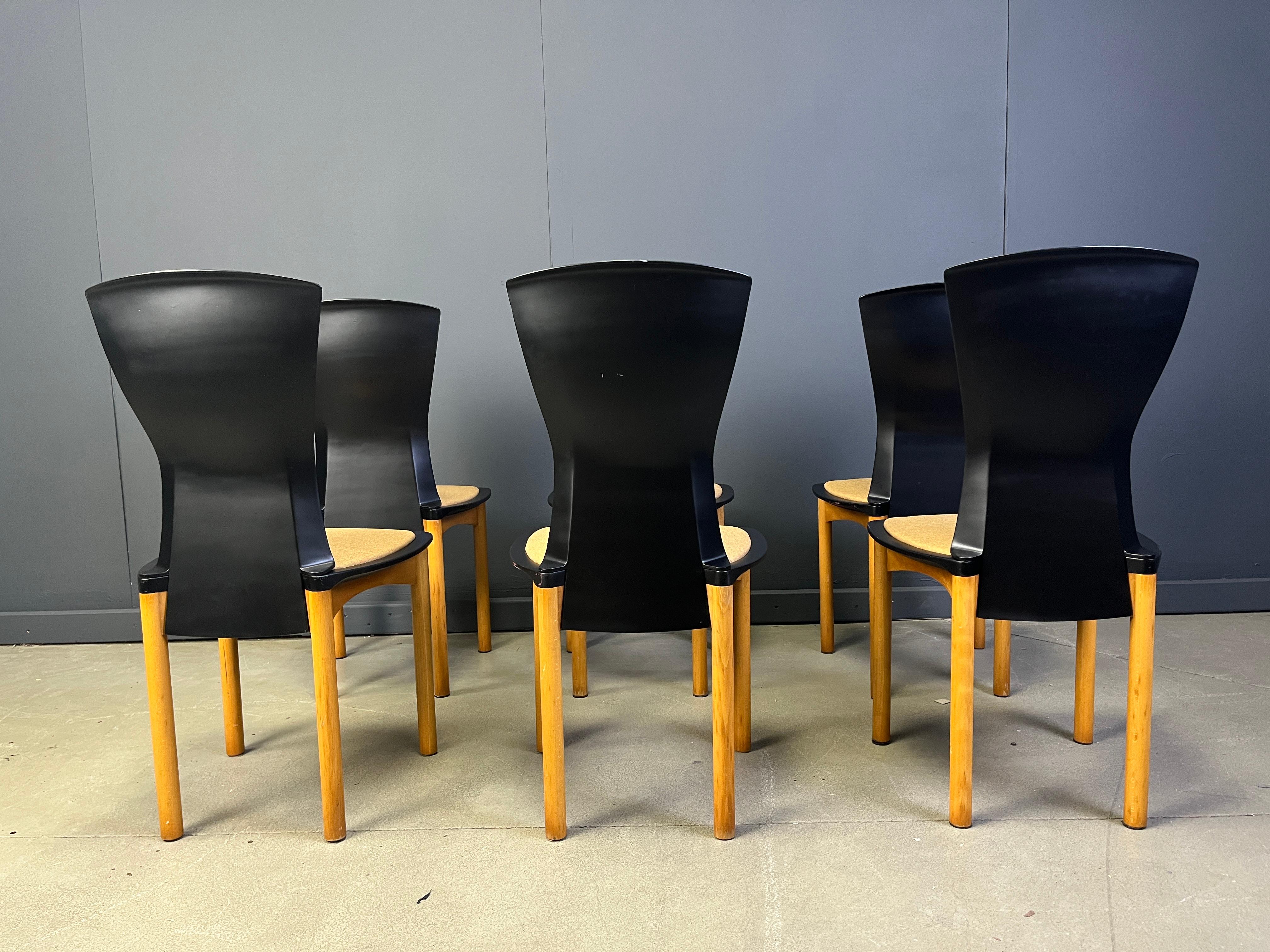 Vintage Pelope Esszimmerstühle von Francesco Binfarè für Cassina, 1990er Jahre im Angebot 1