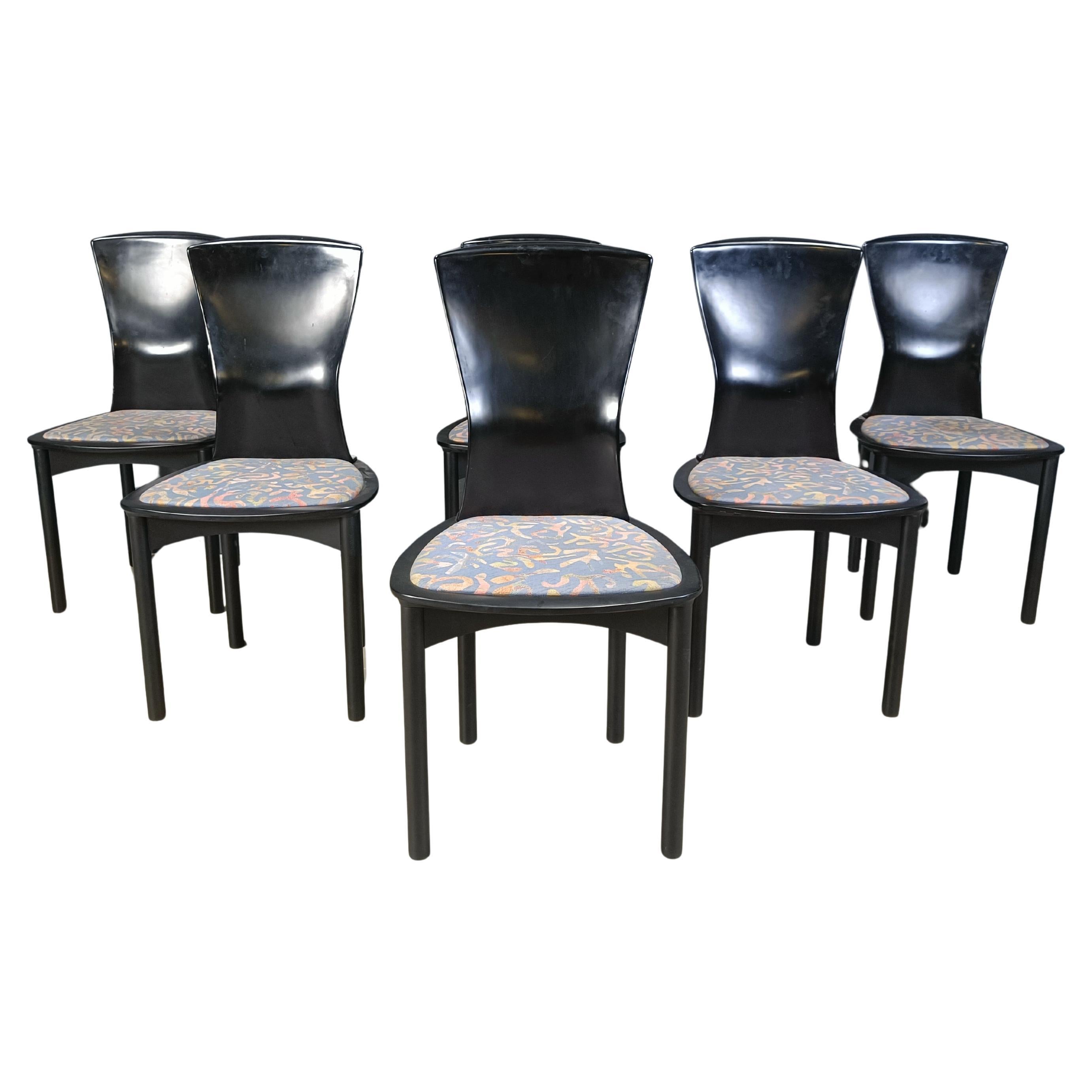 Vintage Pelope dining chairs by Francesco Binfarè for Cassina, 1990s
