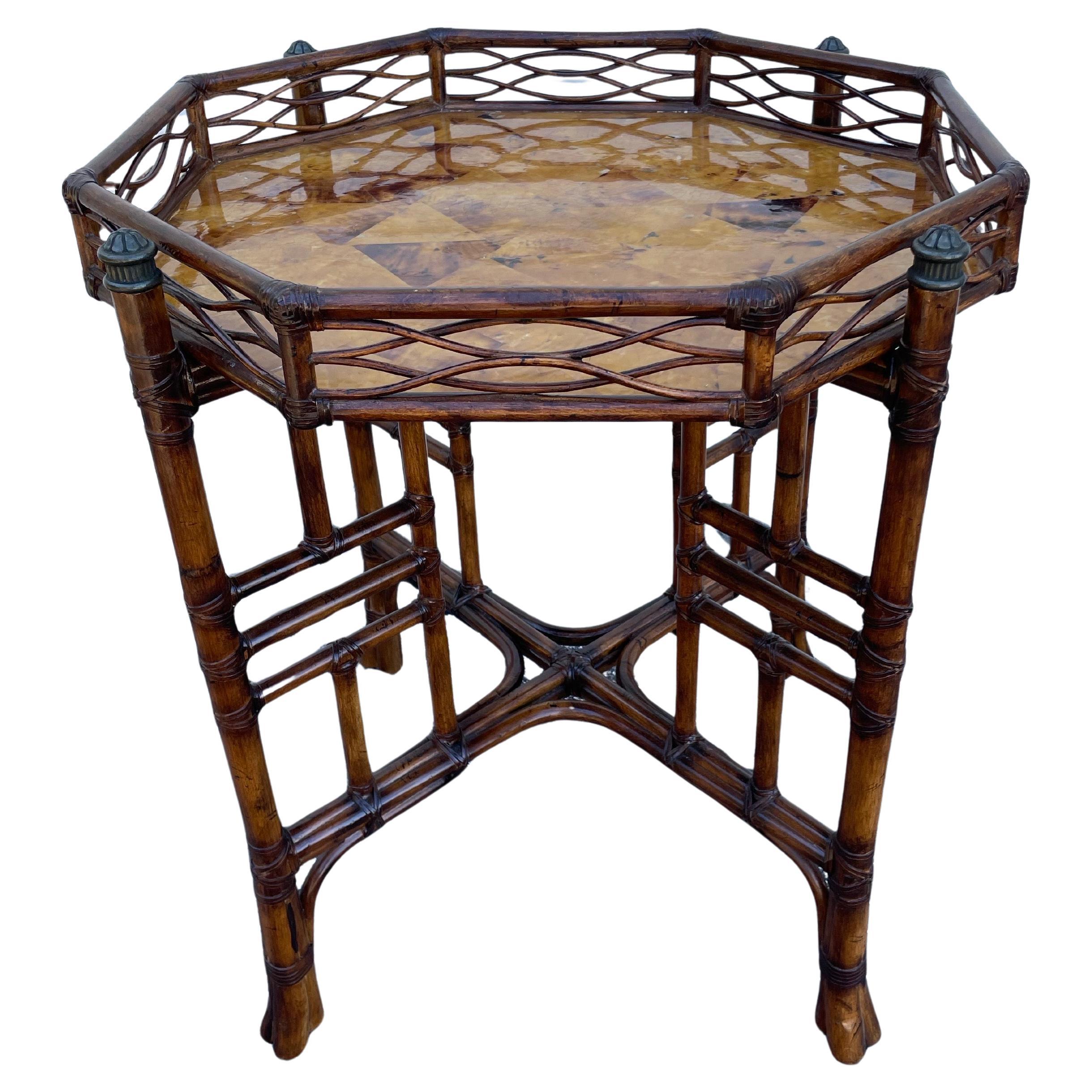 Table d'appoint octogonale Vintage Pen Shell