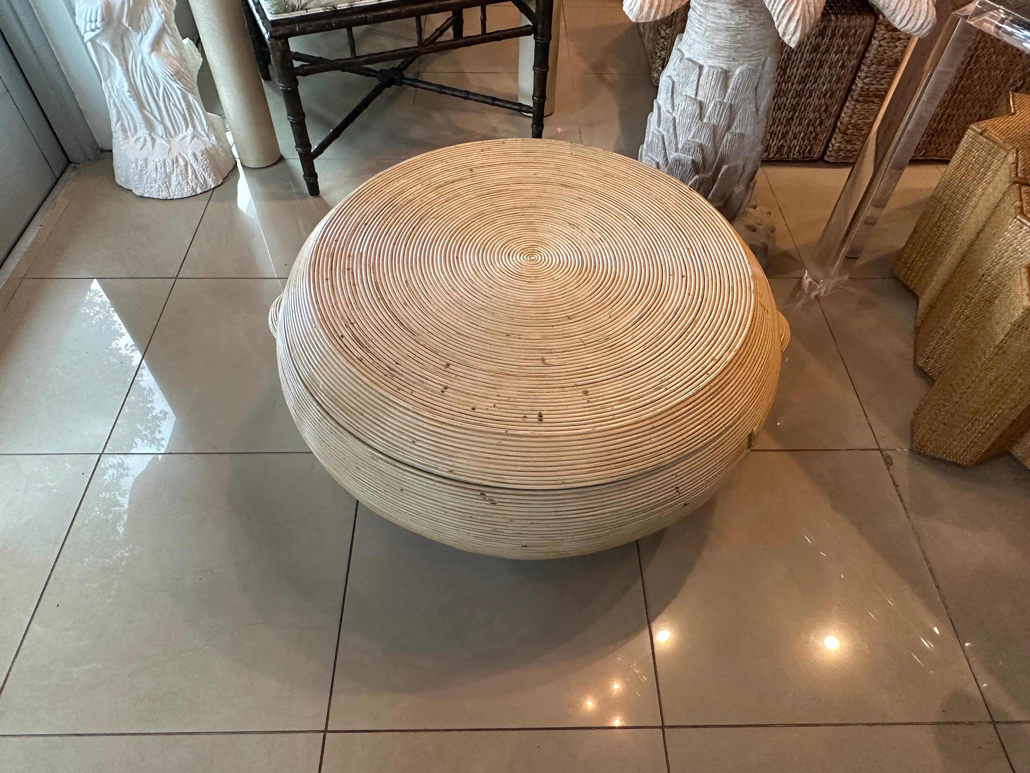 vintage pencil reed coffee table