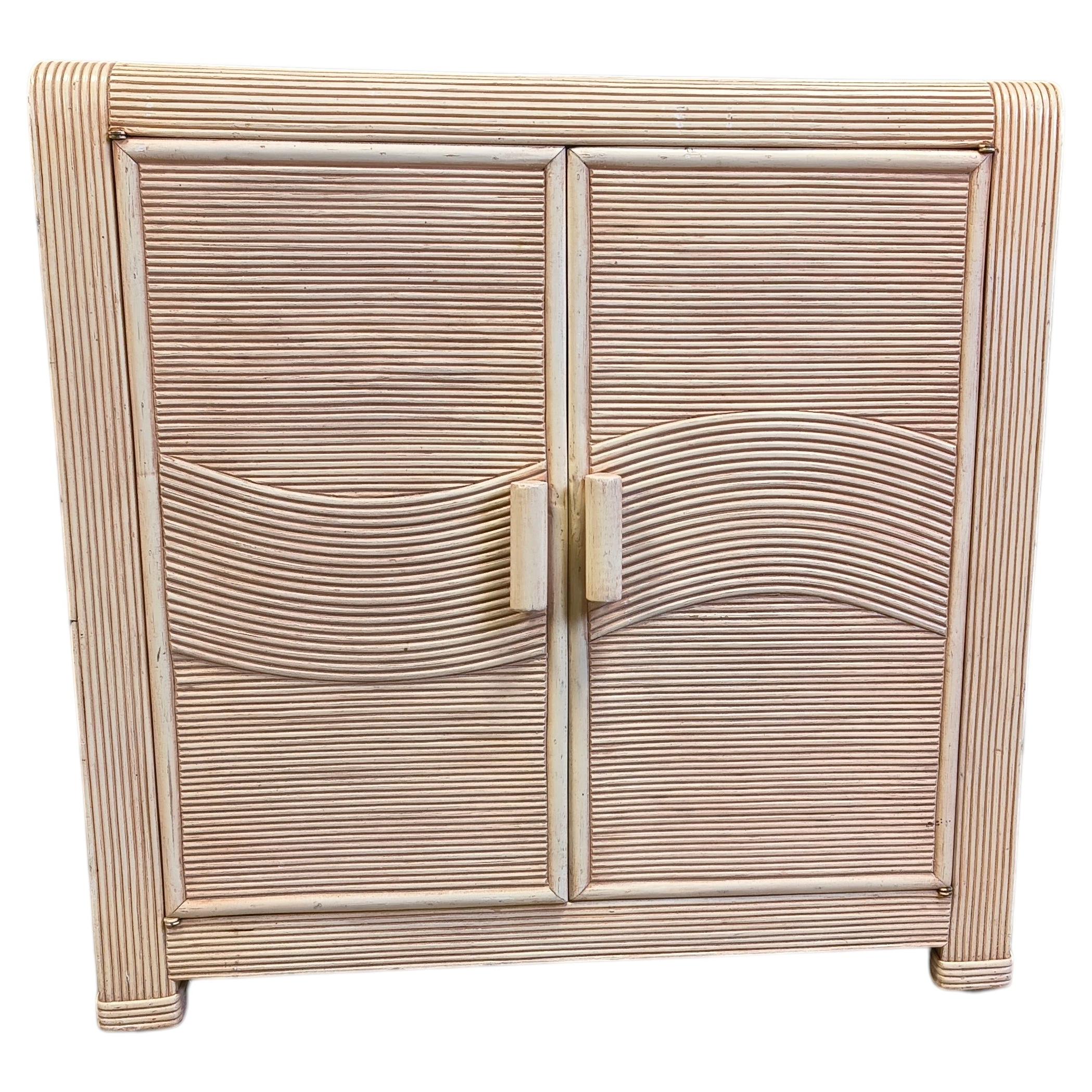 Vintage pencil reed cabinet, 1970s