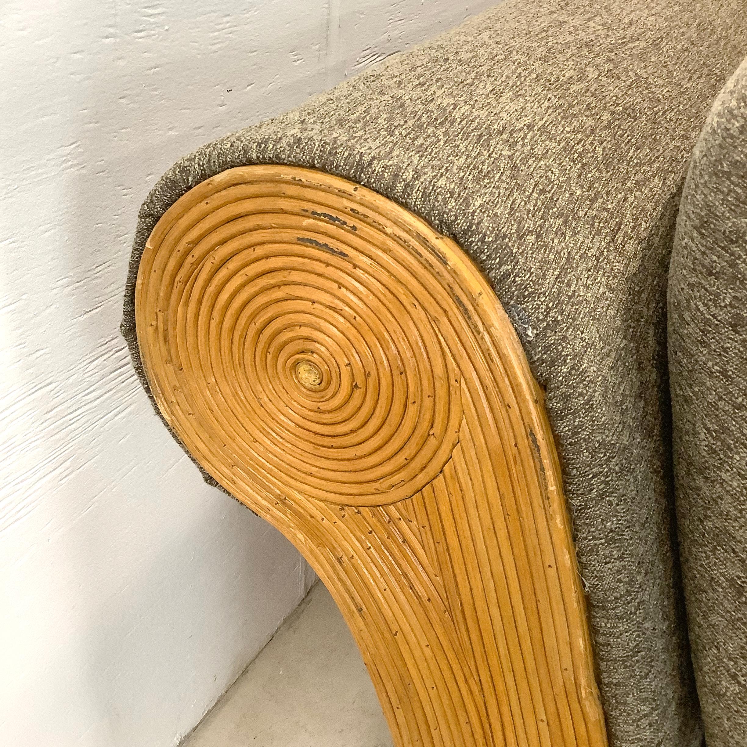 Vintage Pencil Reed Chaise Longue after Gabriella Crespi 2