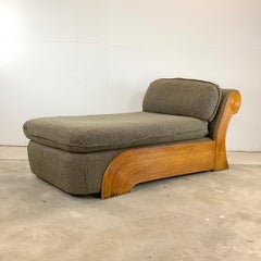 Chaise longue d'epoca in canna a matita di Gabriella Crespi