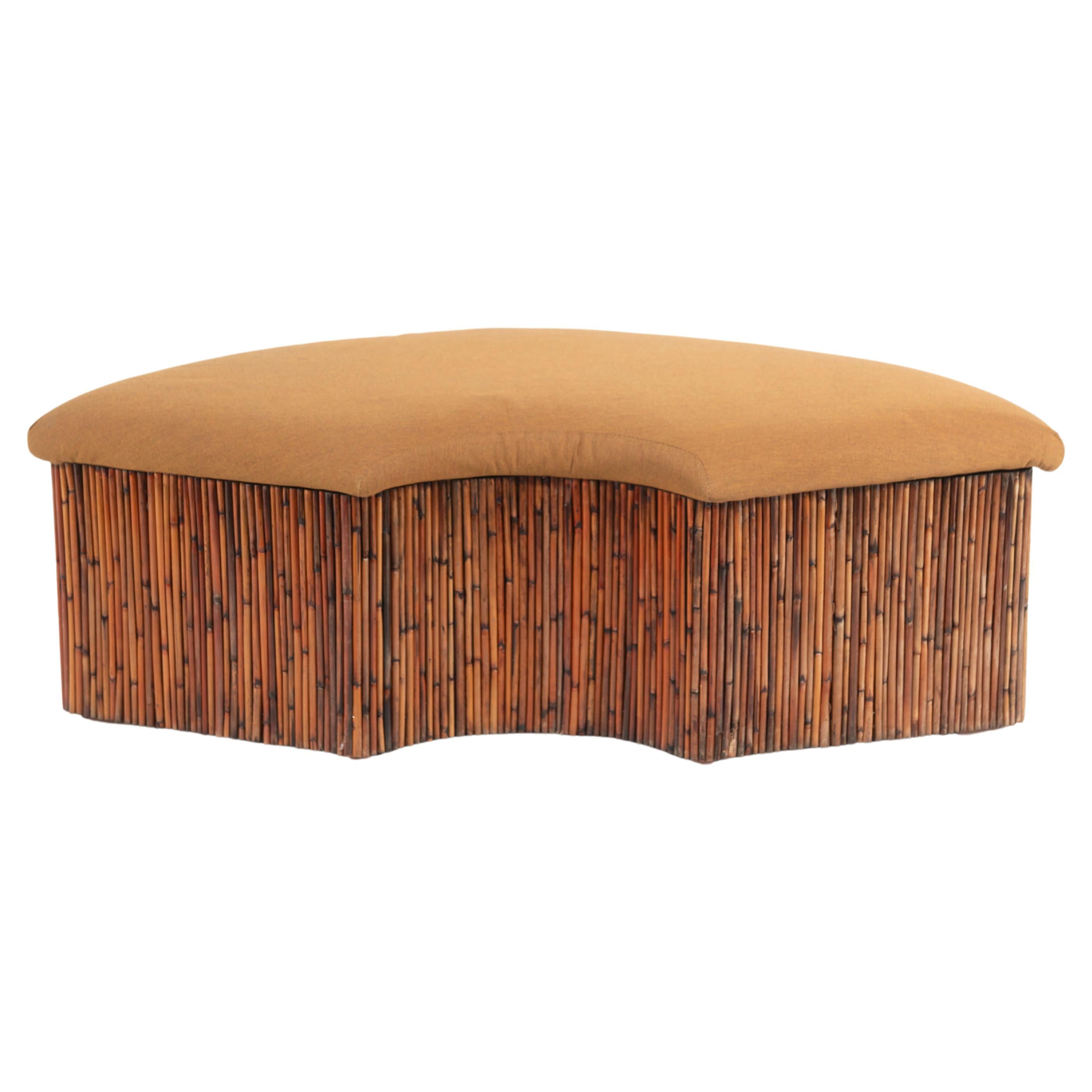 Banc courbé Vintage Pencil Reed en vente