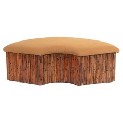 Retro Pencil Reed Curved Bench