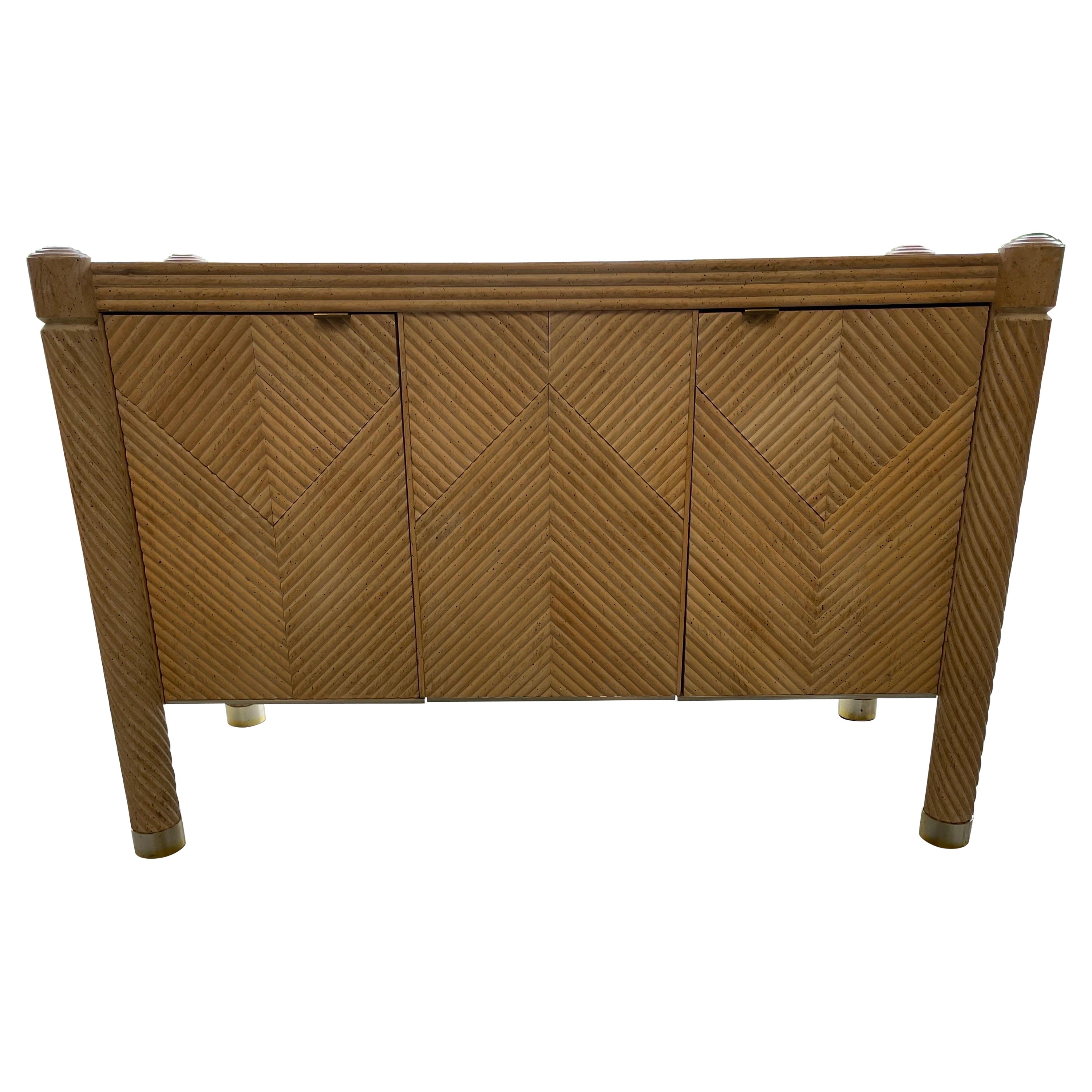 Vintage Pencil Reed Modernist Cabinet