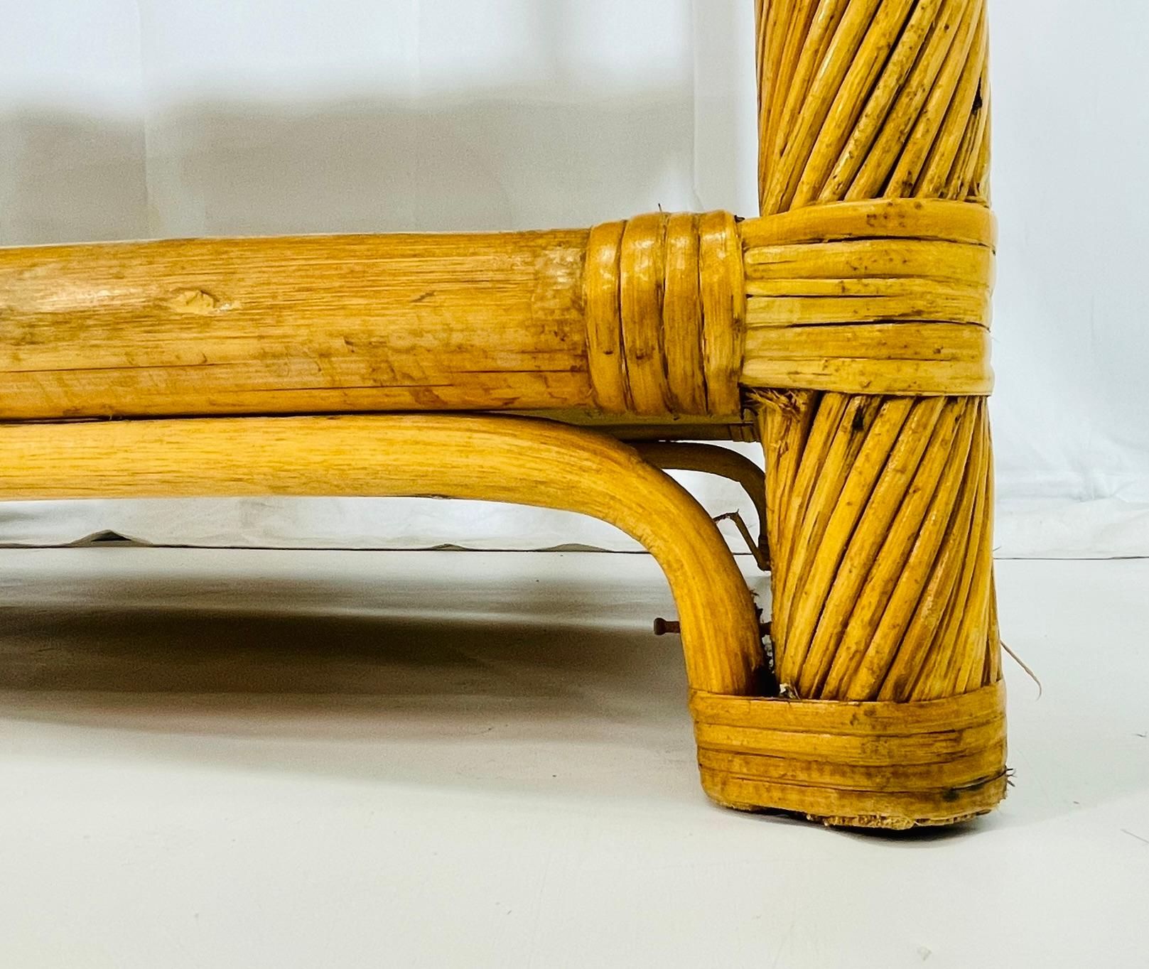 Vintage-Bleistift-Etagere aus Schilf und Rattan, USA 1960er Jahre im Angebot 7