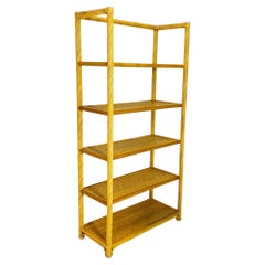 Vintage Pencil Reed & Rattan Etagere, USA 1960's