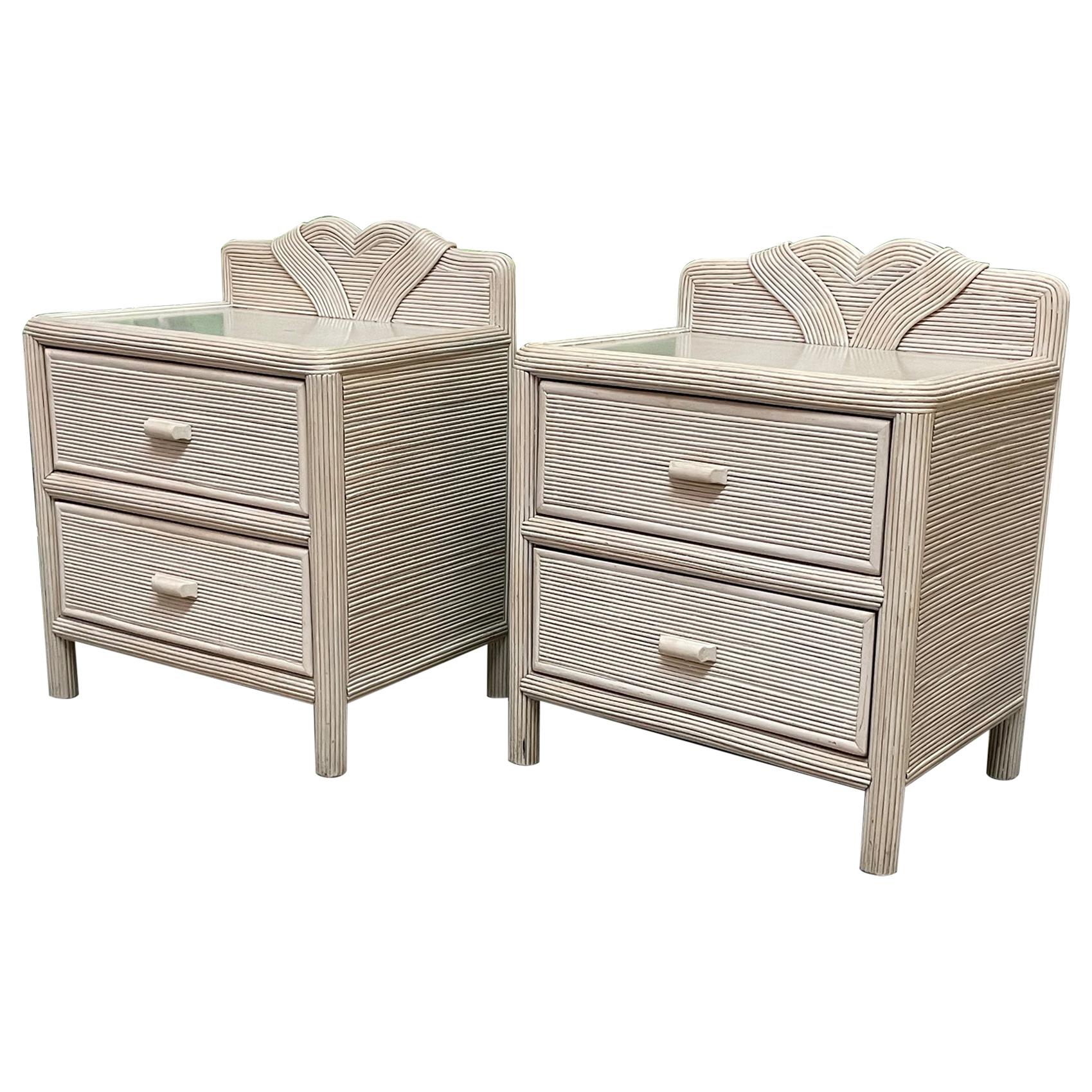 Rattan Nightstand 28 For Sale on 1stDibs