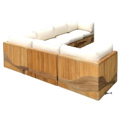 Vintage Pencil Reed Wave Sectional