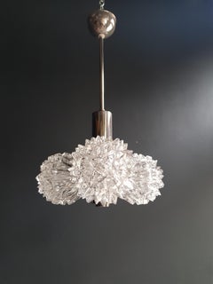 Vintage Pendant Chandelier 1970s Space Age Ufo Atom Lamp Chrome, 1970s