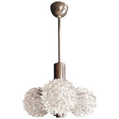 Lampadario a sospensione vintage anni '70 A Space Age Ufo Atom Lamp Chrome, anni '70