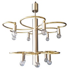 Vintage Pendant Chandelier Lamp Chrome