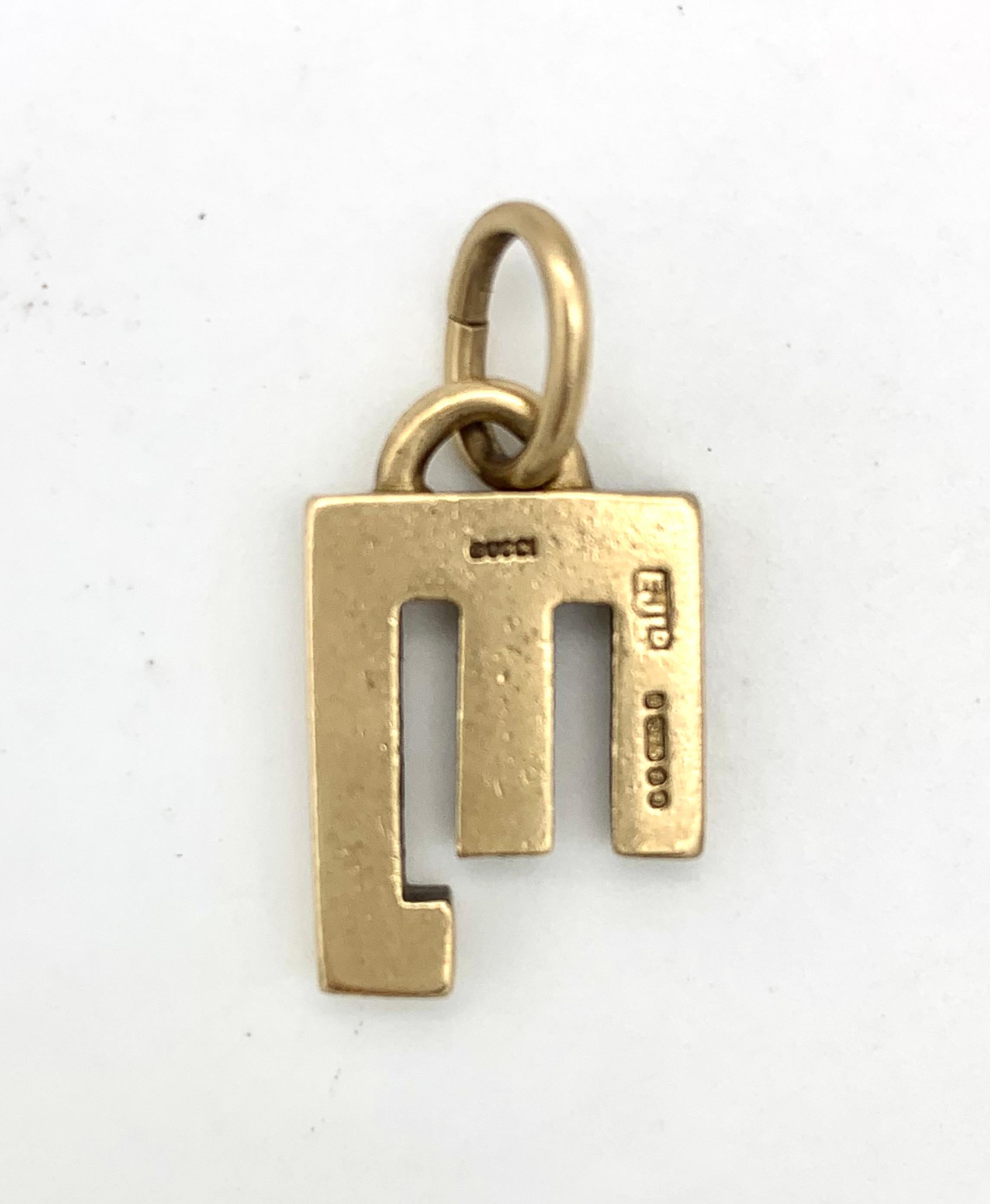 Vintage-Anhänger Charm EJ LTD für Gucci, Vintage, 9 Karat Gold im Zustand „Gut“ in Munich, Bavaria