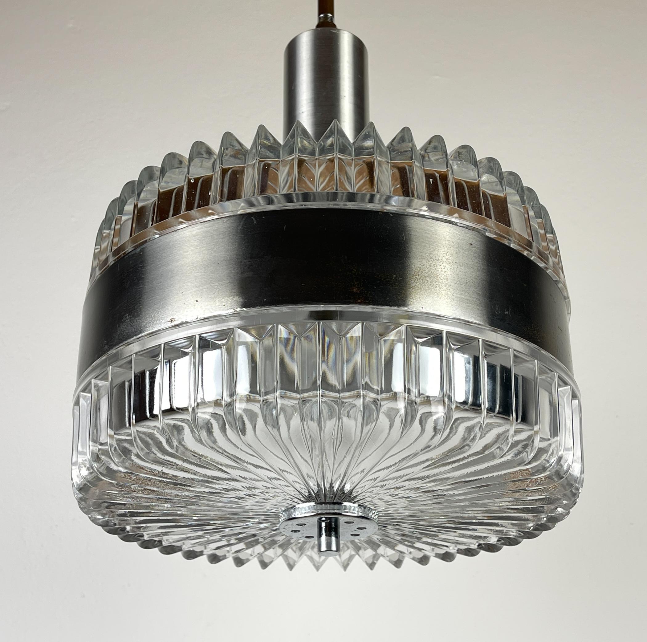 Vintage pendant lamp by Gaetano Sciolari, Italy, 1970s For Sale 8