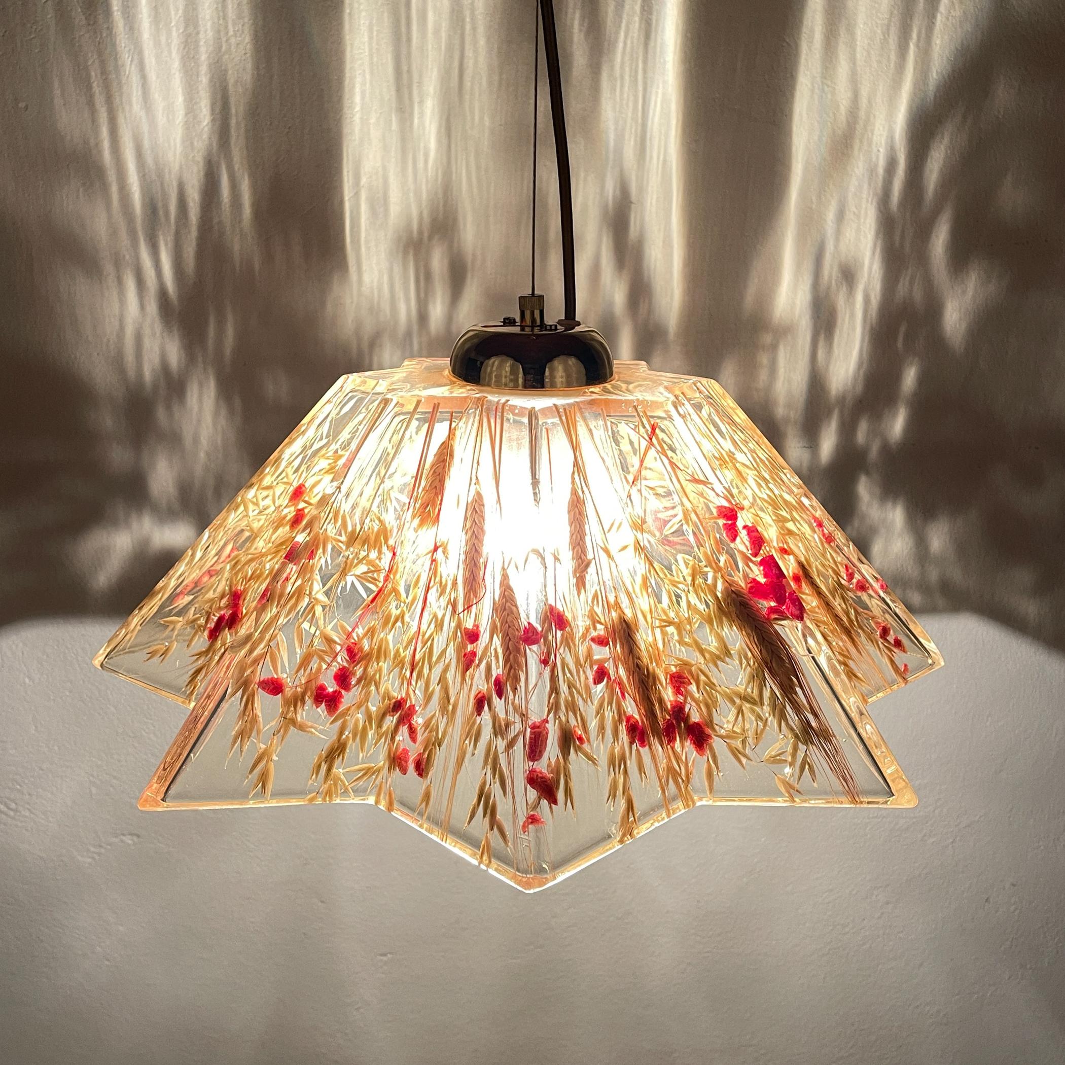 Rustic Vintage pendant lamp by Riccardo Marzi RM, Made in Italy - Firenze, 1980s