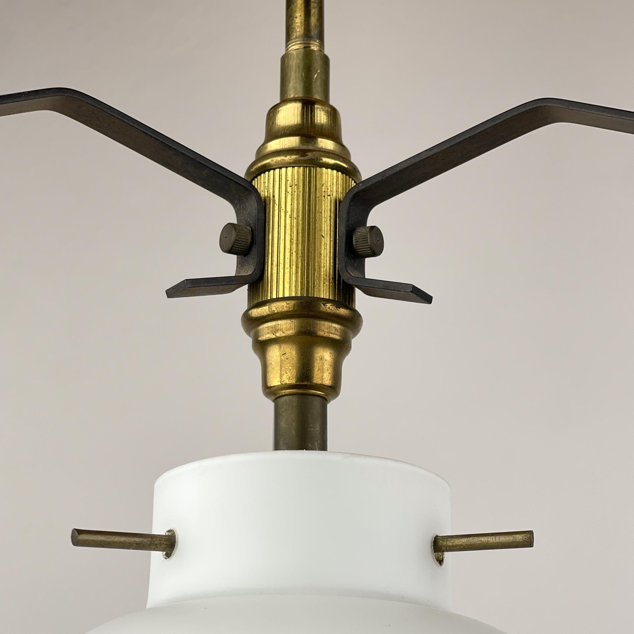 Vintage pendant lamp by Stilnovo Italy 1950s For Sale 8