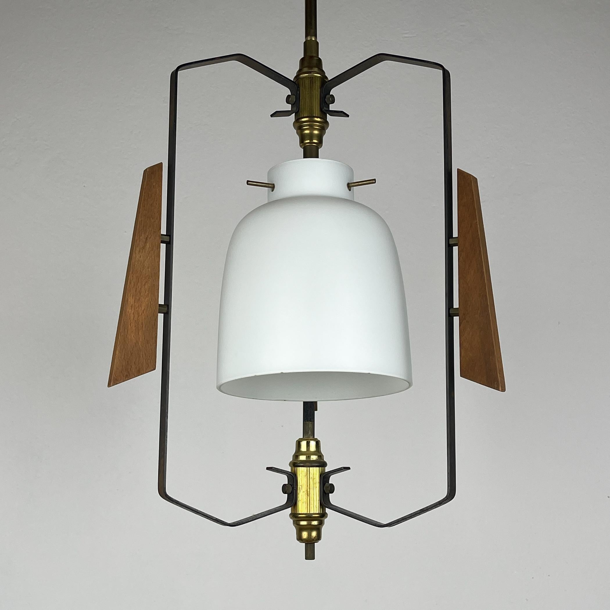 Mid-Century Modern Vintage pendant lamp by Stilnovo Italy 1950s For Sale