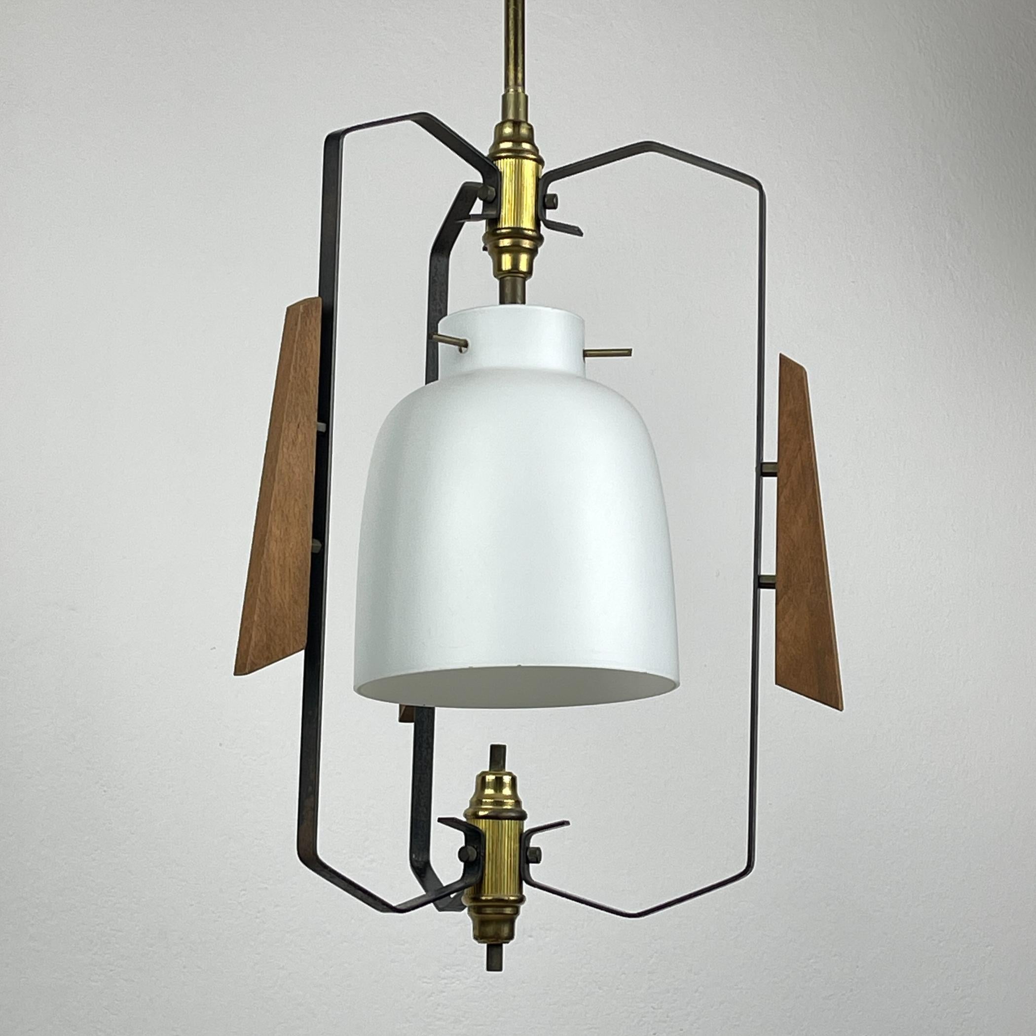 20th Century Vintage pendant lamp by Stilnovo Italy 1950s For Sale