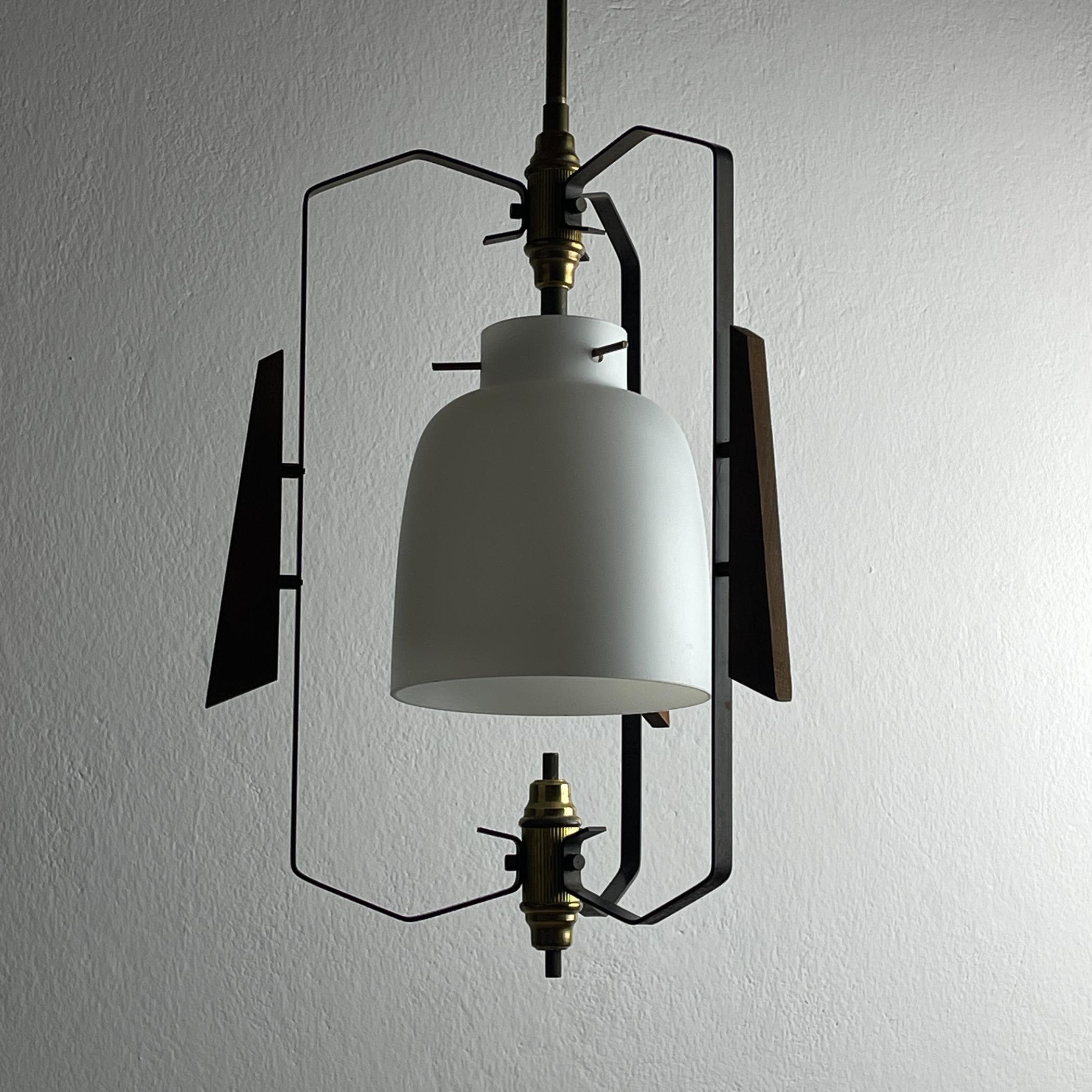 Vintage pendant lamp by Stilnovo Italy 1950s For Sale 1