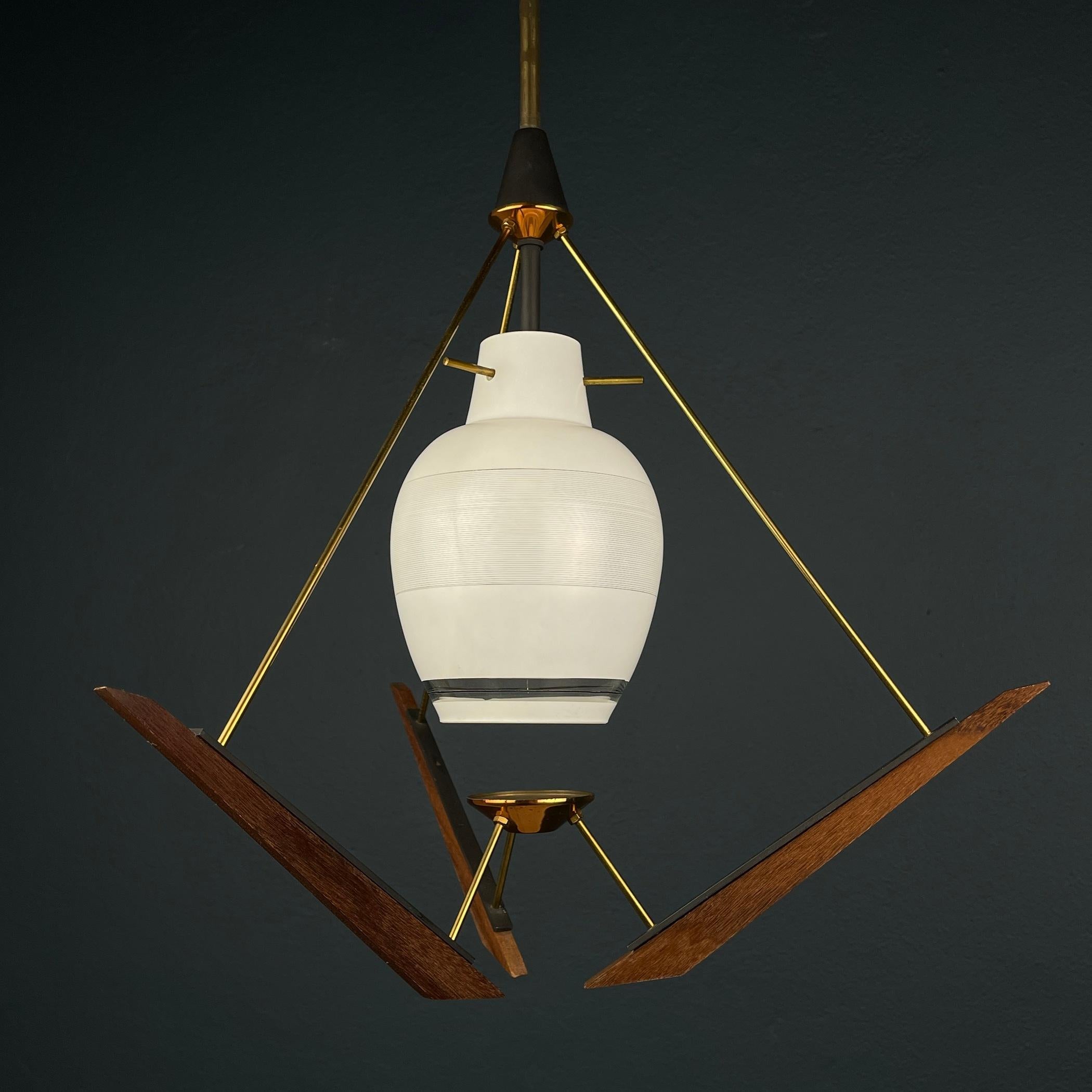 Vintage pendant lamp by Stilnovo Italy 1970s 1