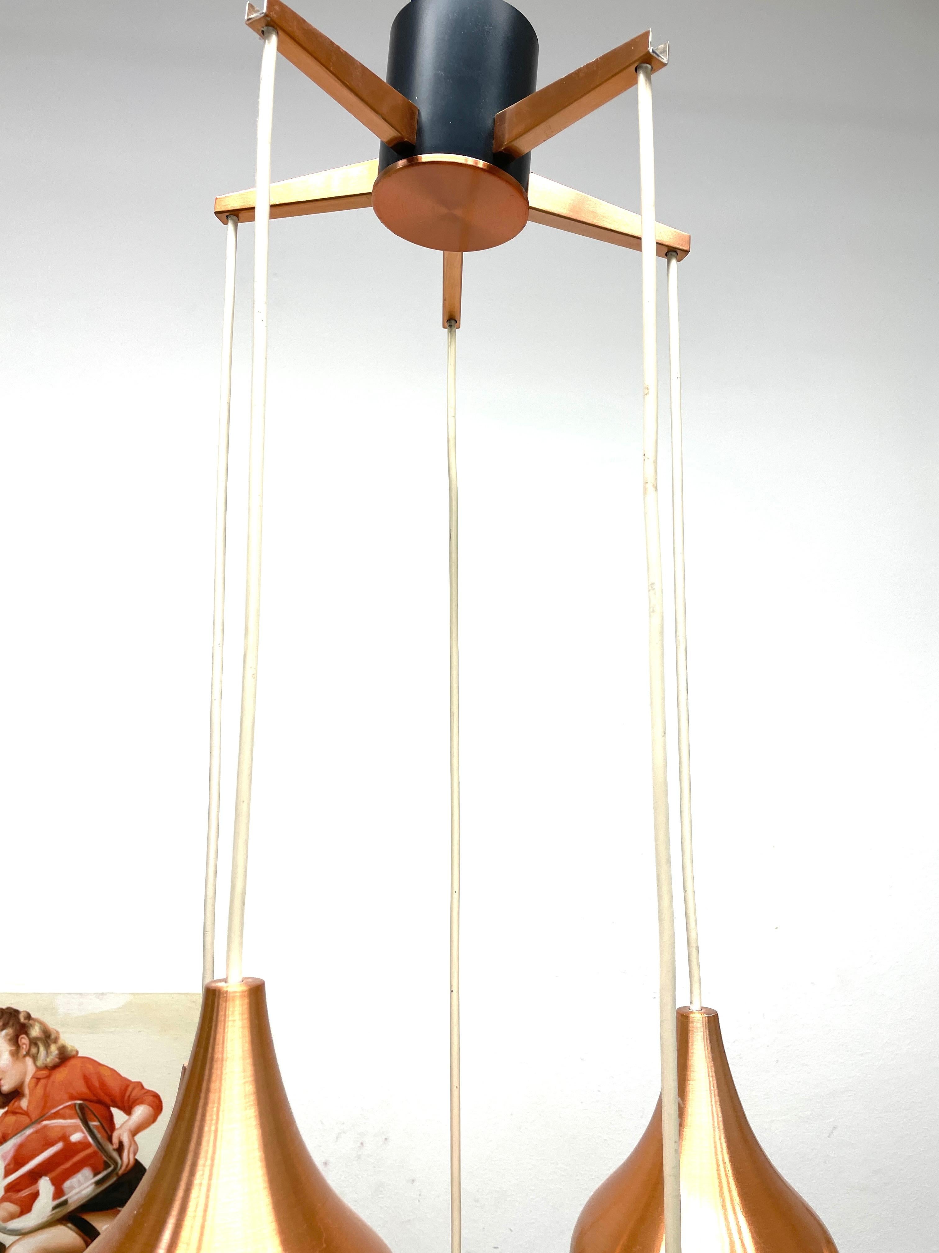 Vintage Pendant Lamp Cascading Glass Balls Chandelier, Germany, 1960s For Sale 7