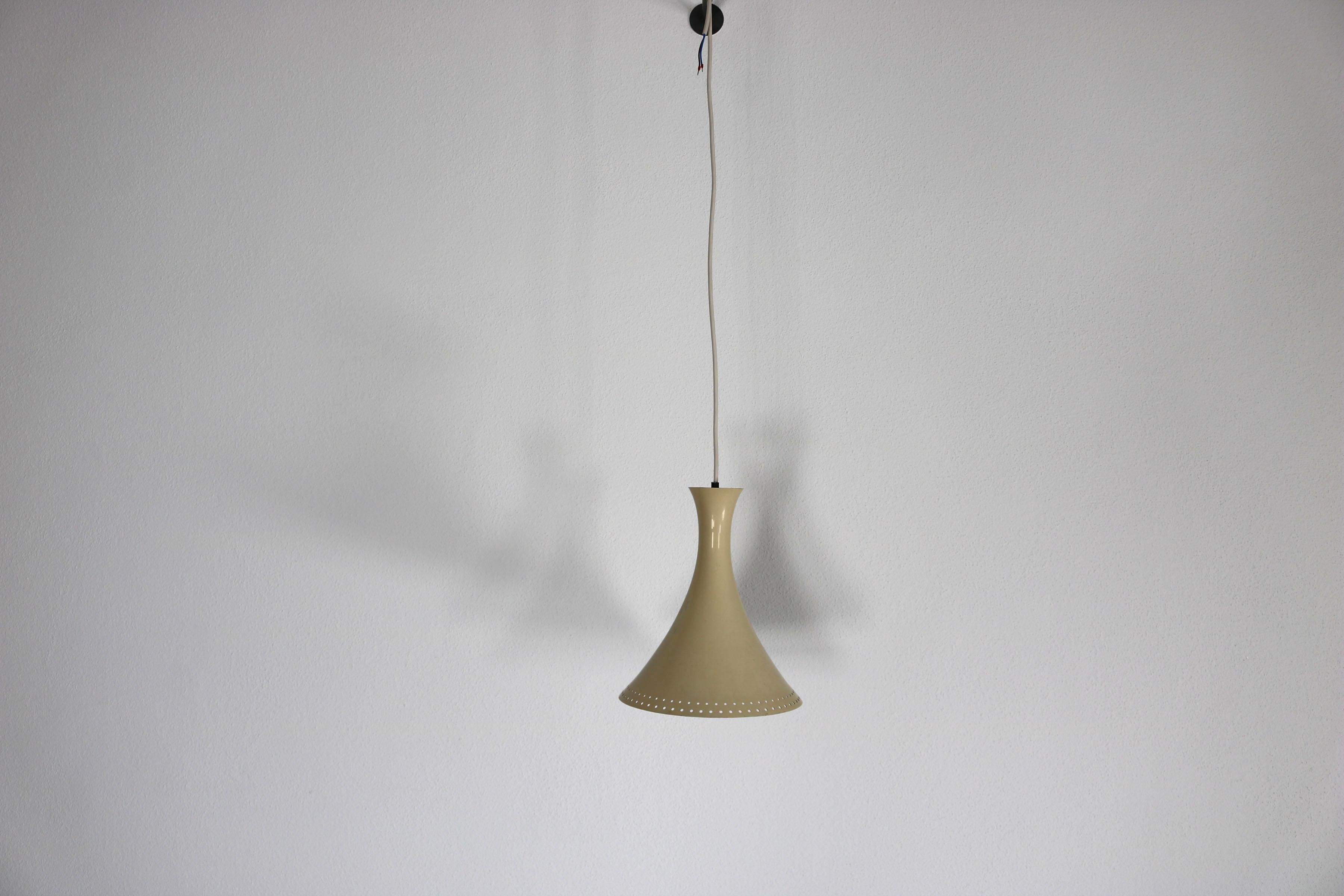Metal Vintage Pendant Lamp Pair from the Italian 1950s.  For Sale