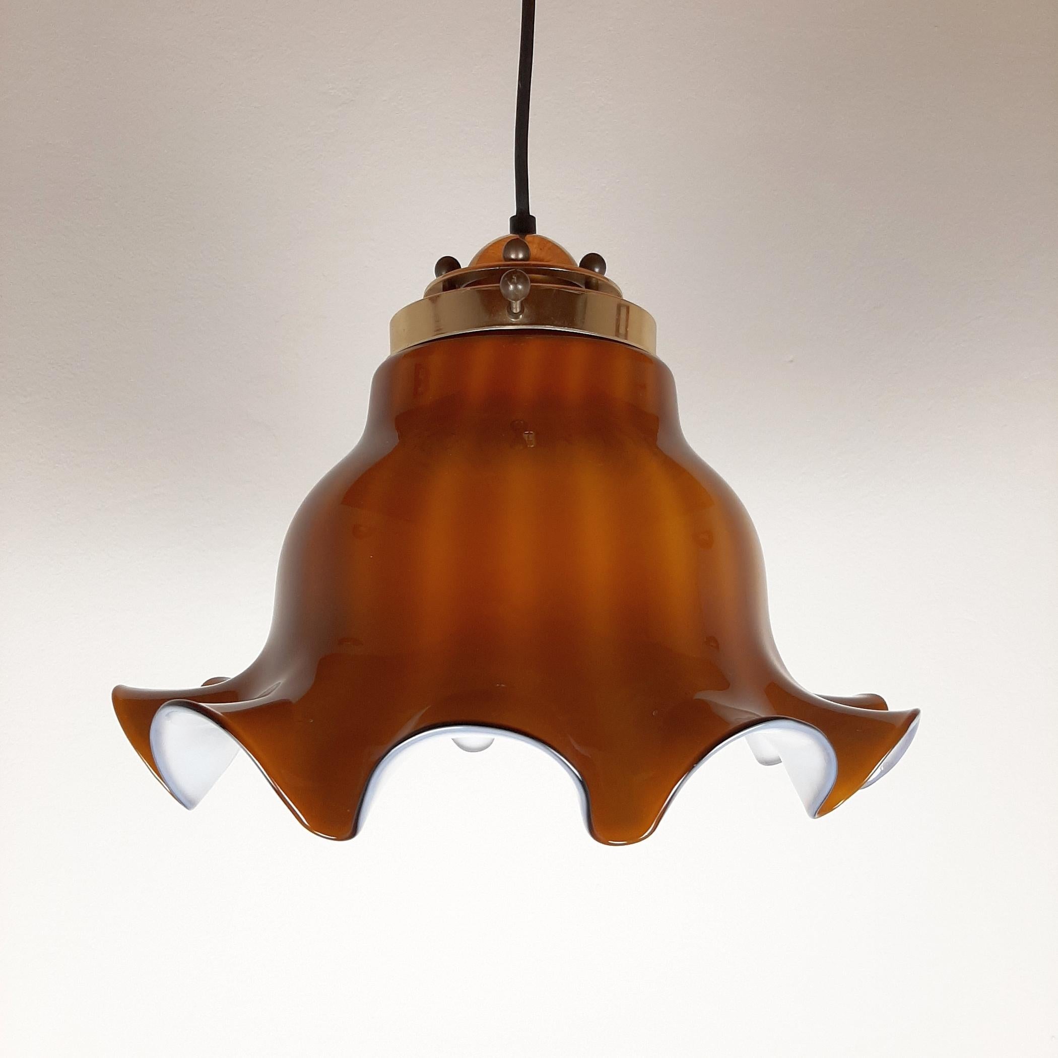 Vintage Pendant Lamp Petticoat by Peill & Putzler, Germany, 1970s en vente 4