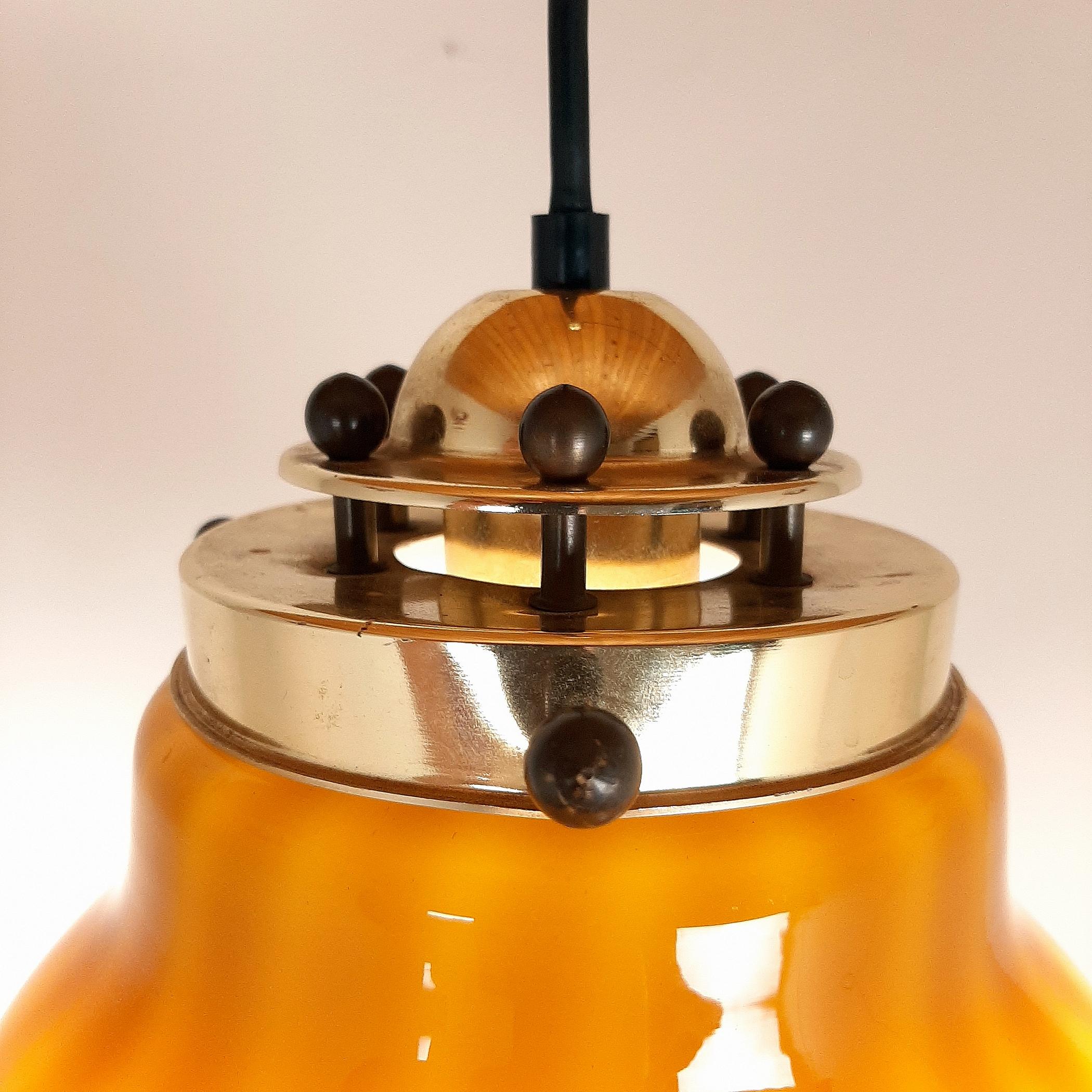 Vintage Pendant Lamp Petticoat by Peill & Putzler, Germany, 1970s en vente 1
