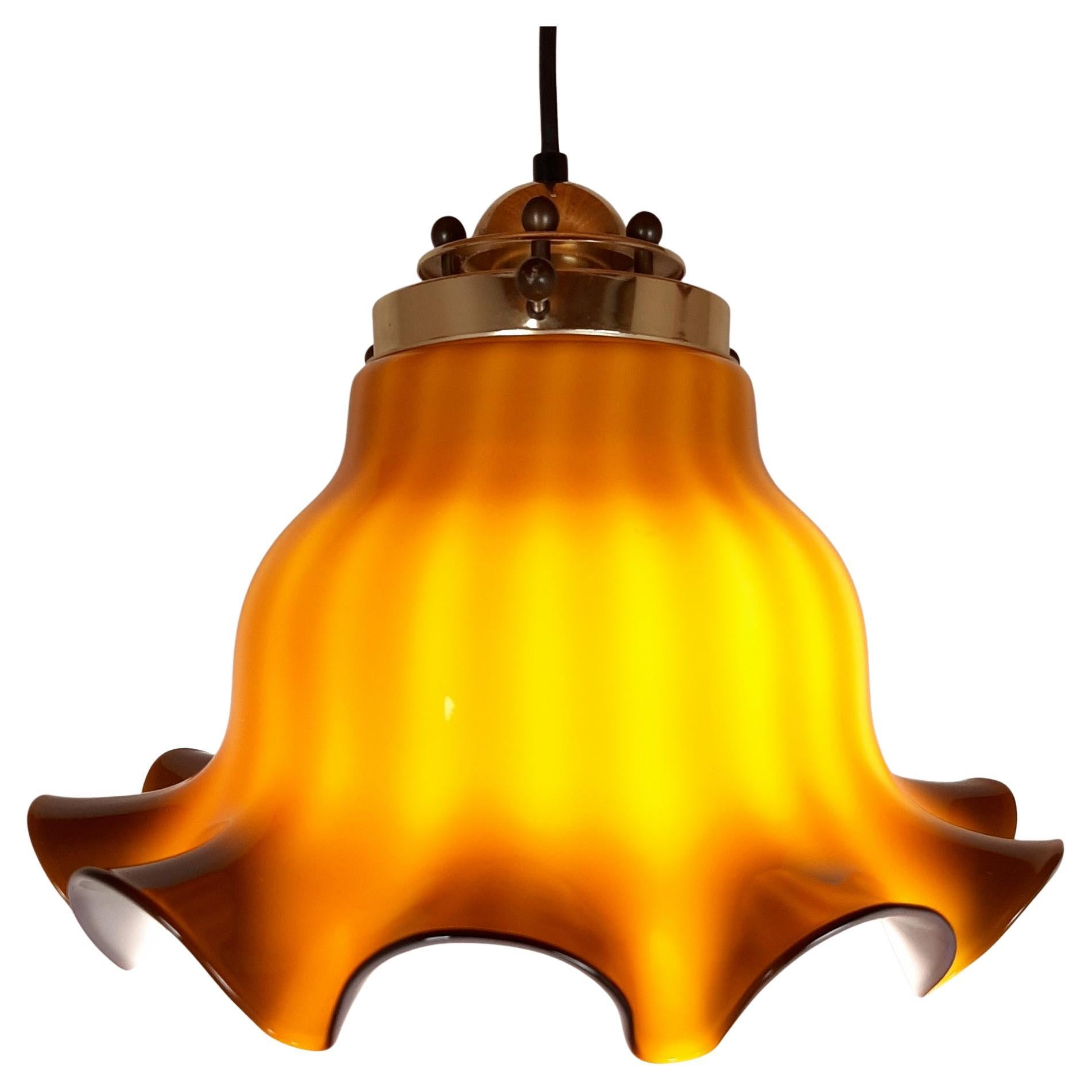 Vintage Pendant Lamp Petticoat by Peill & Putzler, Germany, 1970s en vente