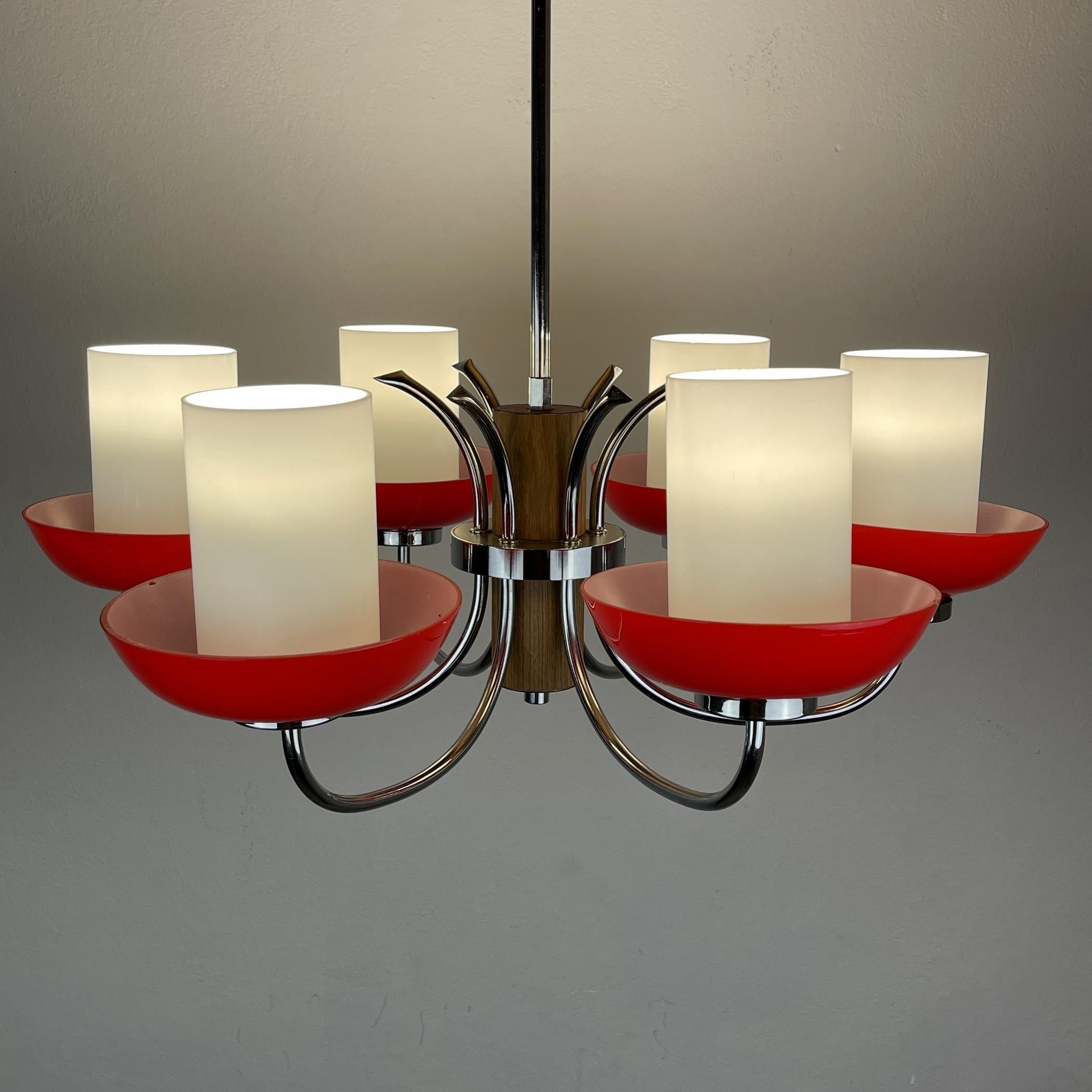 Vintage pendant lamp Sijaj Hrastnik Yugoslavia 1980s 8