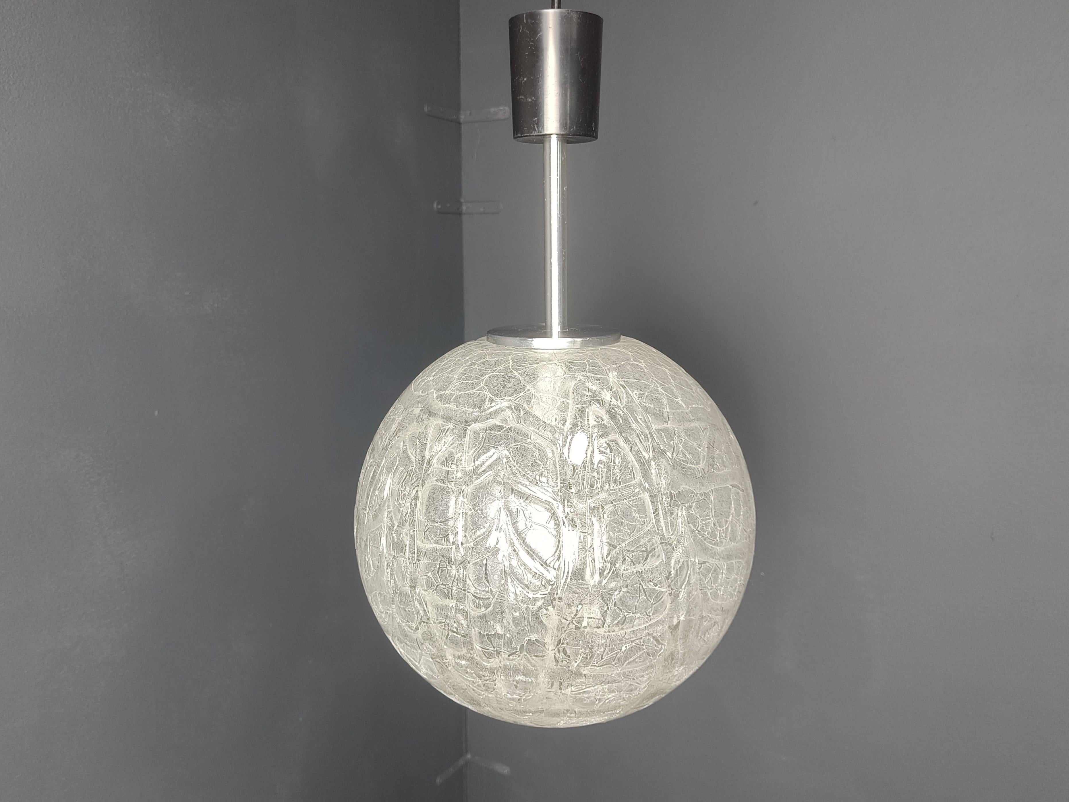 Vetro Lampada a sospensione vintage di Doria Leuchten, anni '60 in vendita
