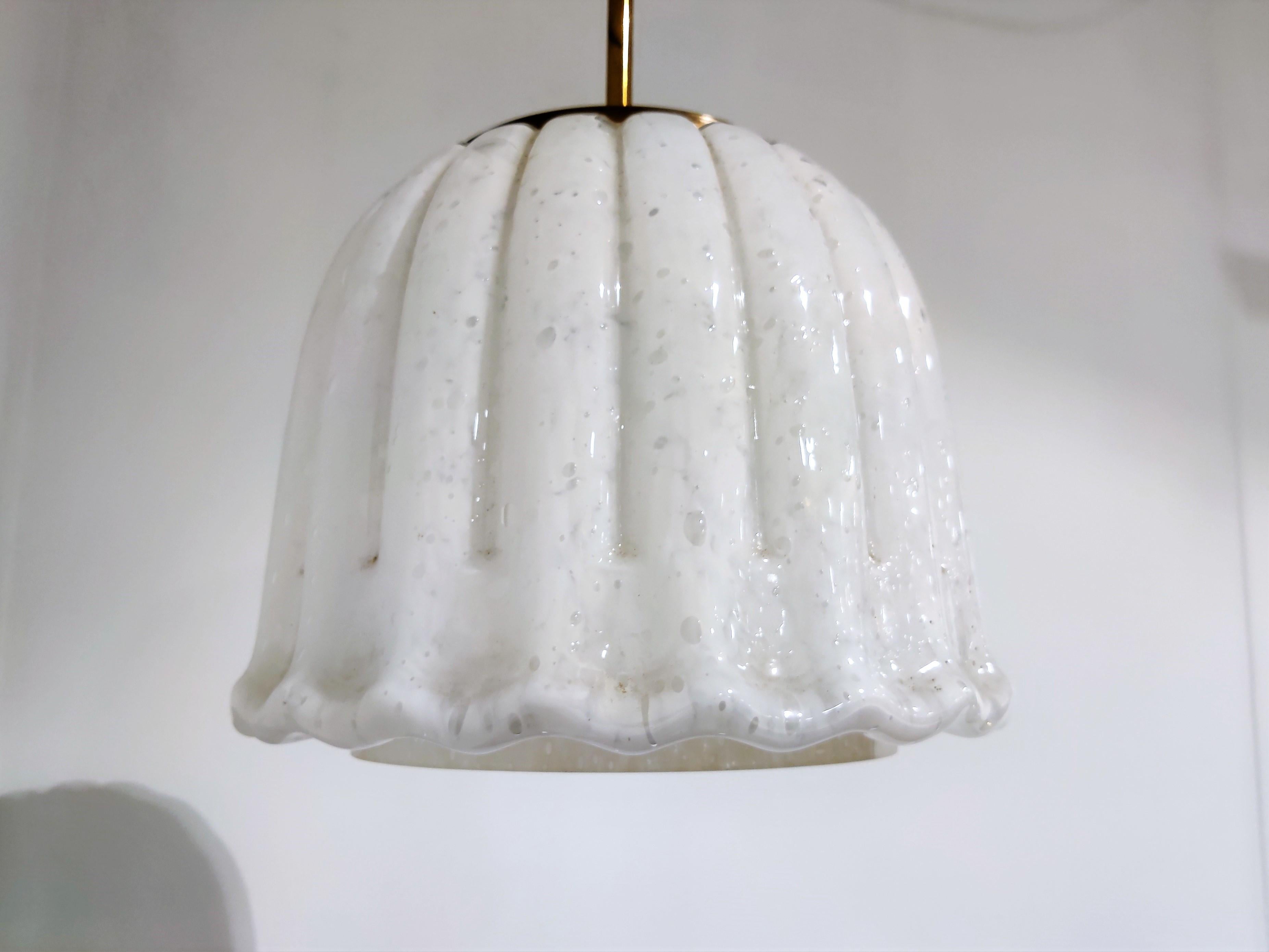 Vintage Pendant Light by Glashutte Limburg, 1970s In Good Condition In HEVERLEE, BE