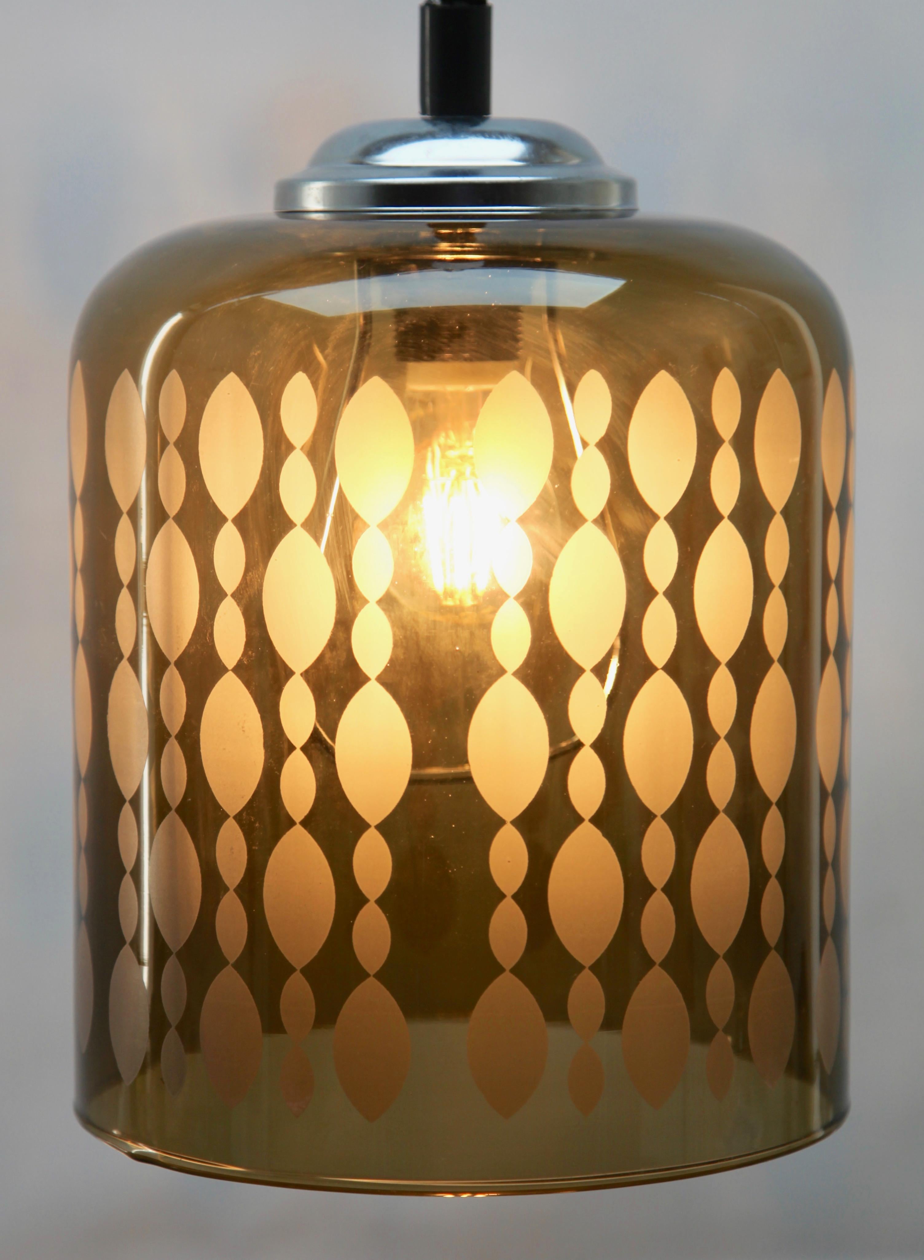 Hand-Crafted Vintage Pendant Light by Massive, Belgium, 1960s For Sale