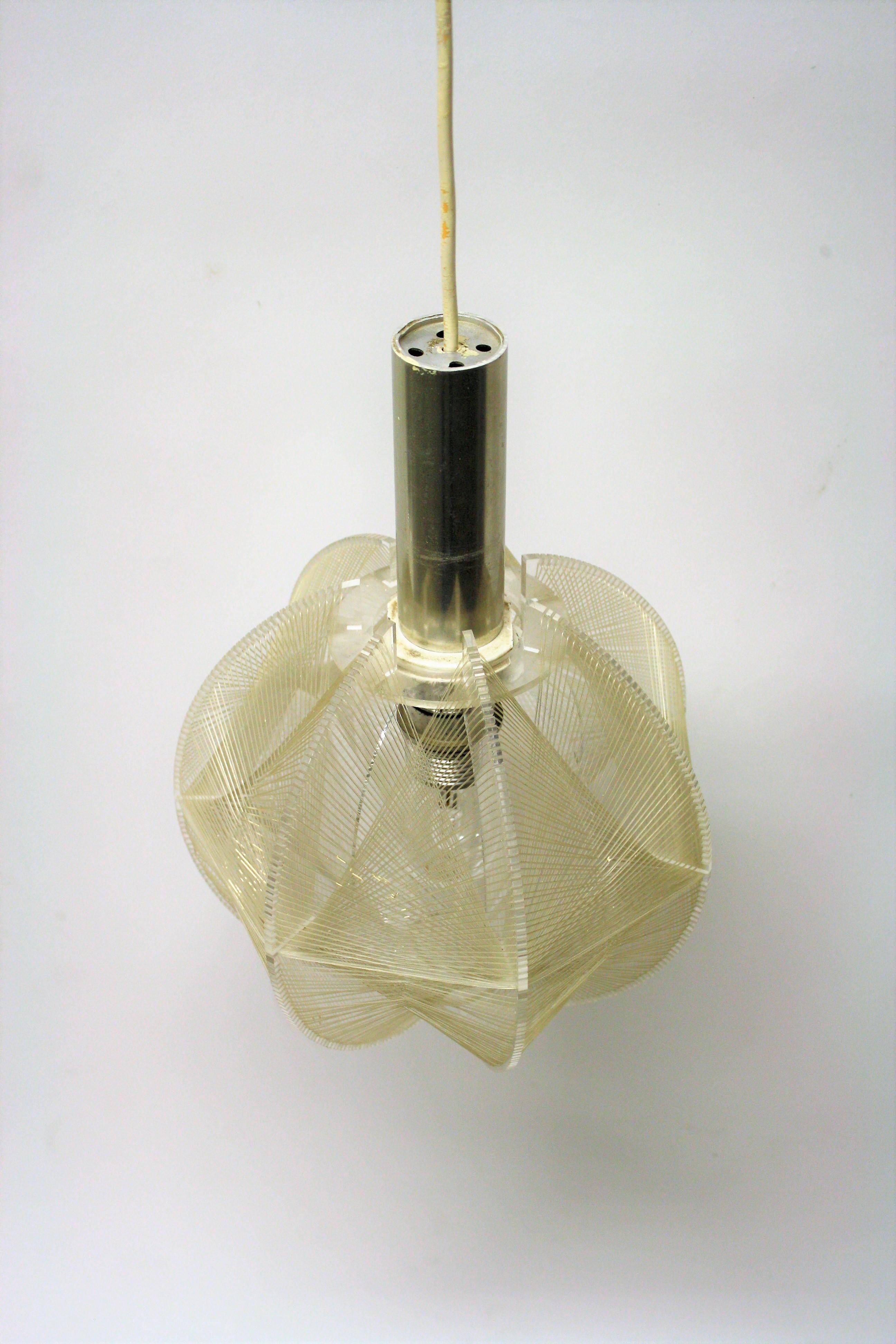 German Vintage Pendant Light by Paul Secon for Sompex, 1960s