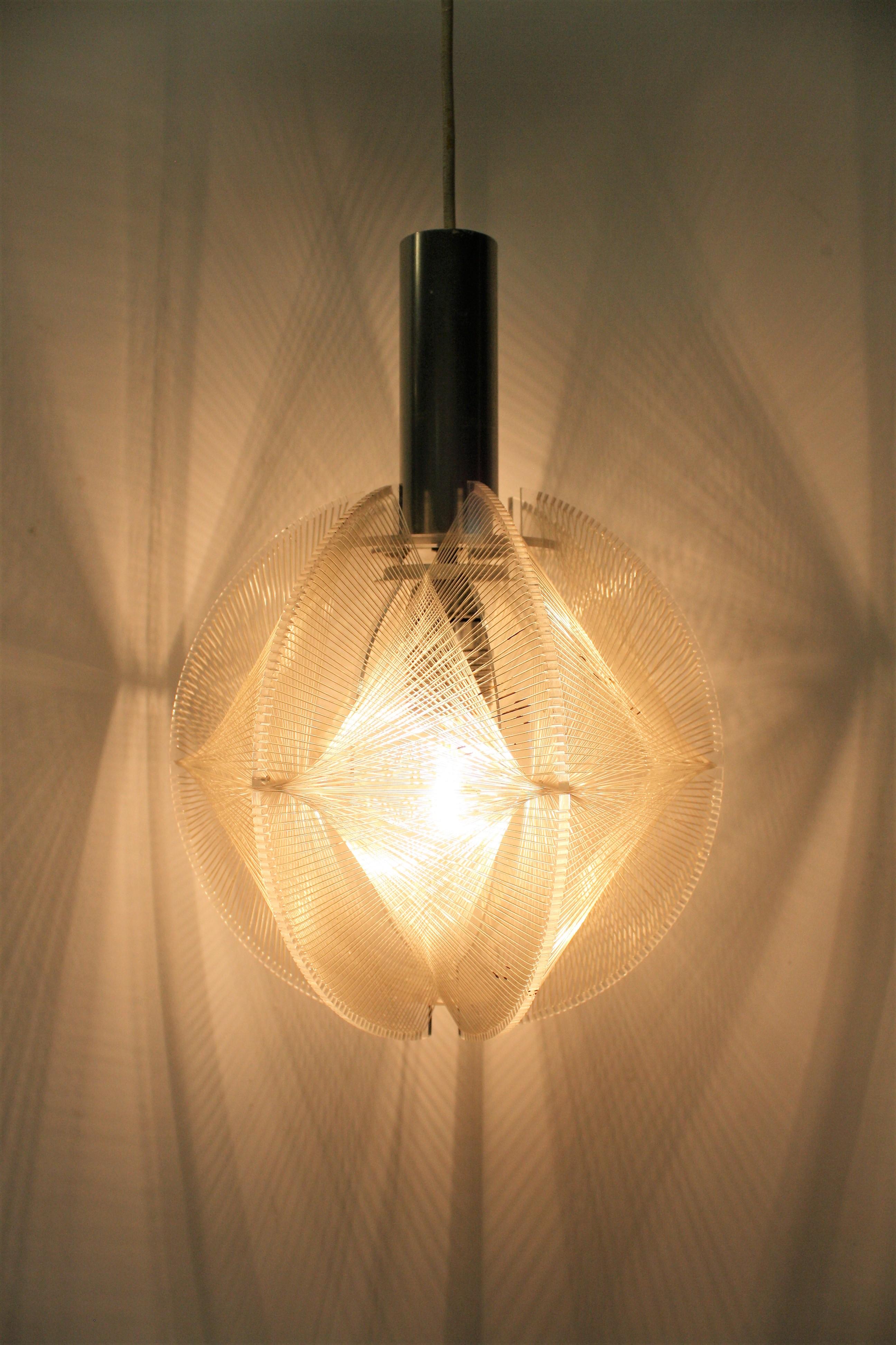 Vintage Pendant Light by Paul Secon for Sompex, 1960s In Excellent Condition In HEVERLEE, BE